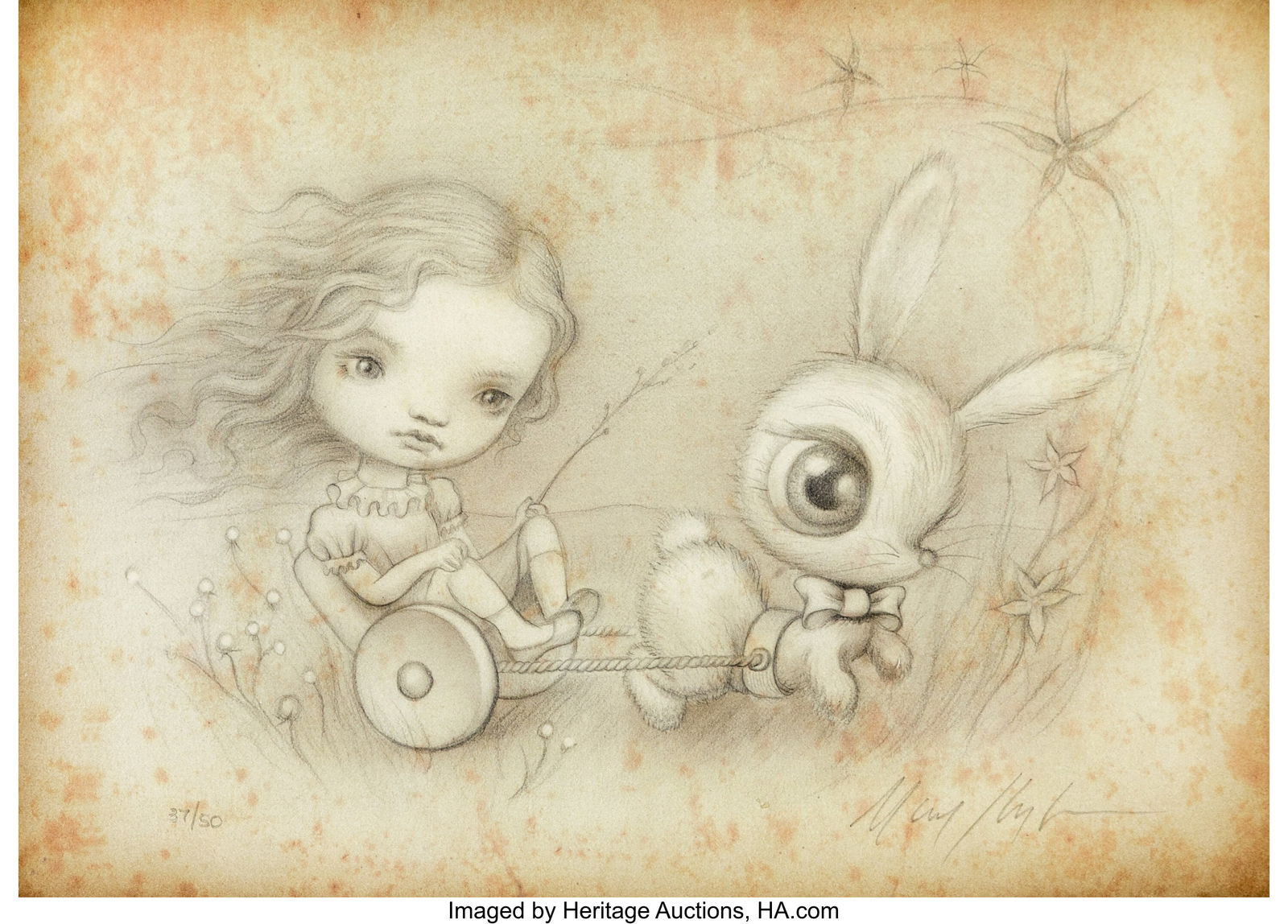 Mark Ryden (b. 1963) Bunny Cart, 2007 Giclée pr (1 of 2)