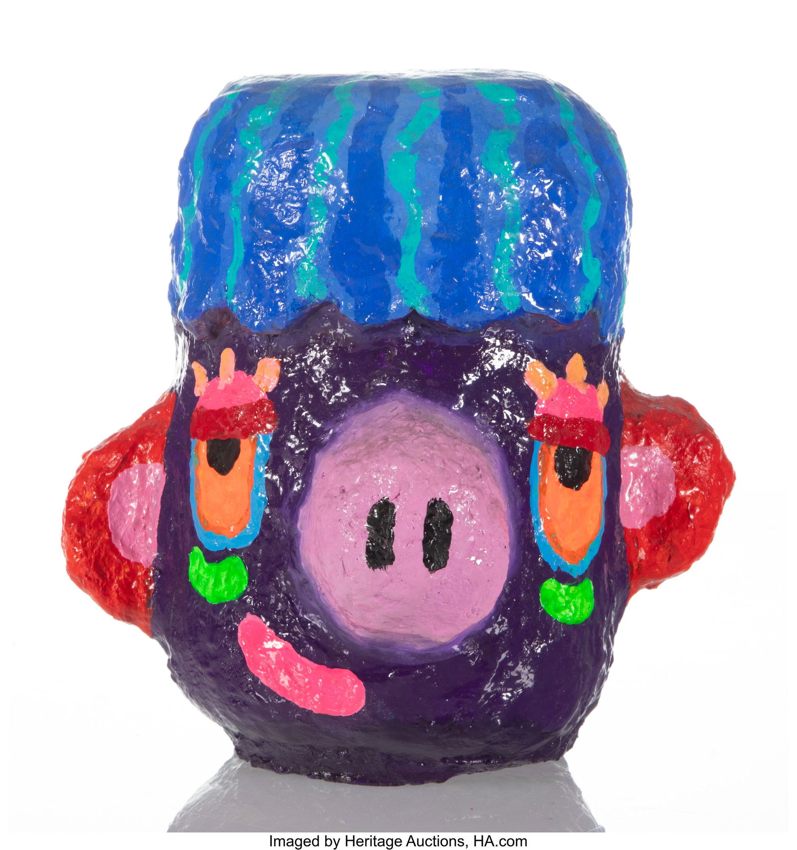 Super Future Kid (b. 1981) Mick Jogger, 2018 Acr: Super Future Kid (b. 1981) Mick Jogger, 2018 Acrylic on ceramic 8 x 7-1/2 x 6-1/2 inches (20.3 x 19.1 x 16.5 cm) Signed, titled&comm