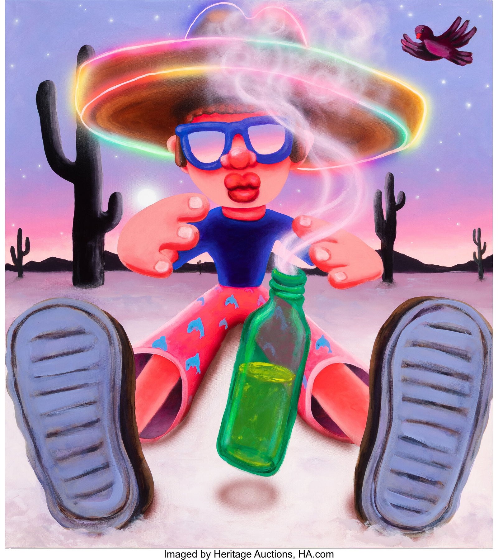 Super Future Kid (b. 1981) Cactus Pete, 2018 Acr (1 of 3)