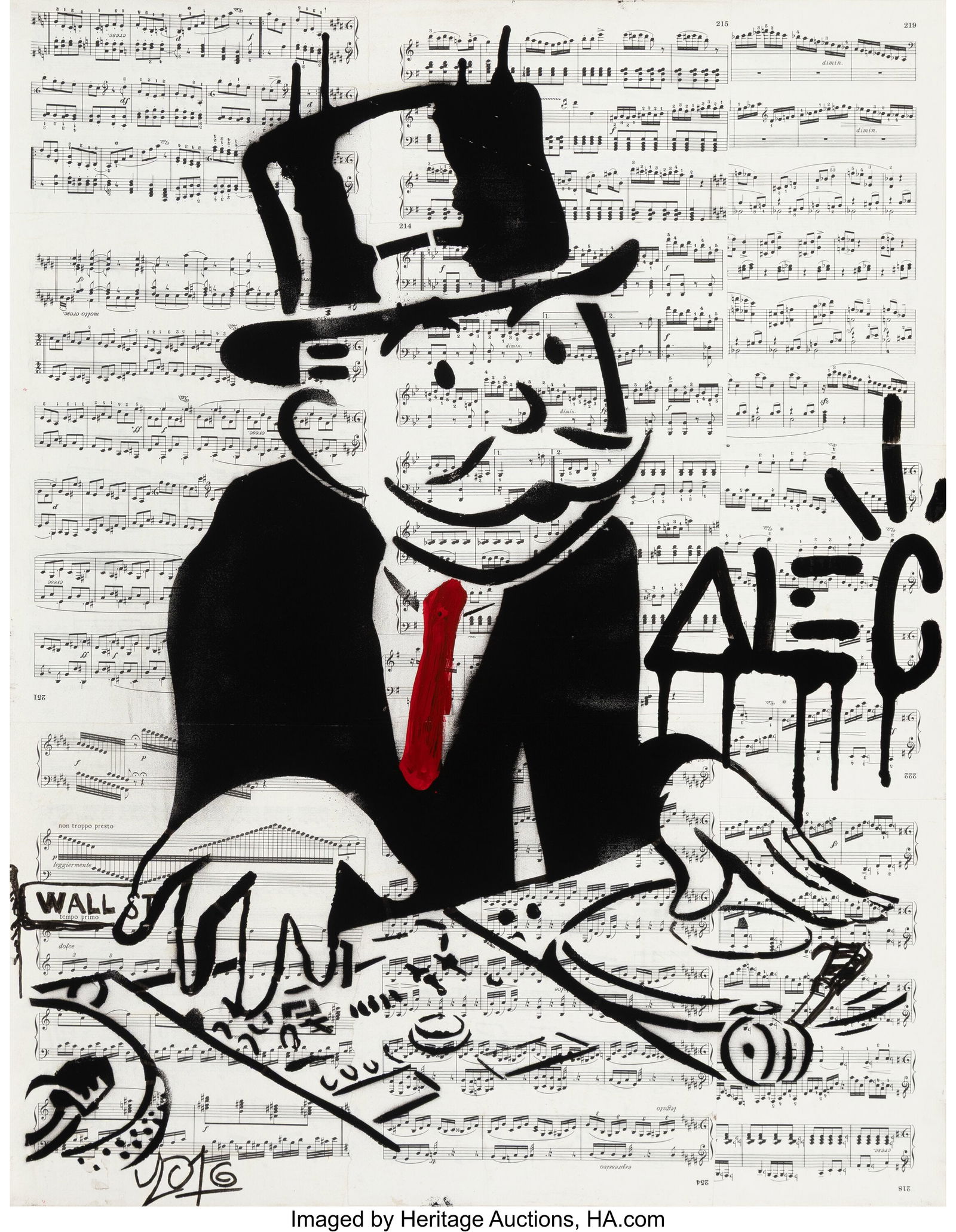 Alec Monopoly (b. 1986) Untitled (DJ Monopoly), (1 of 3)
