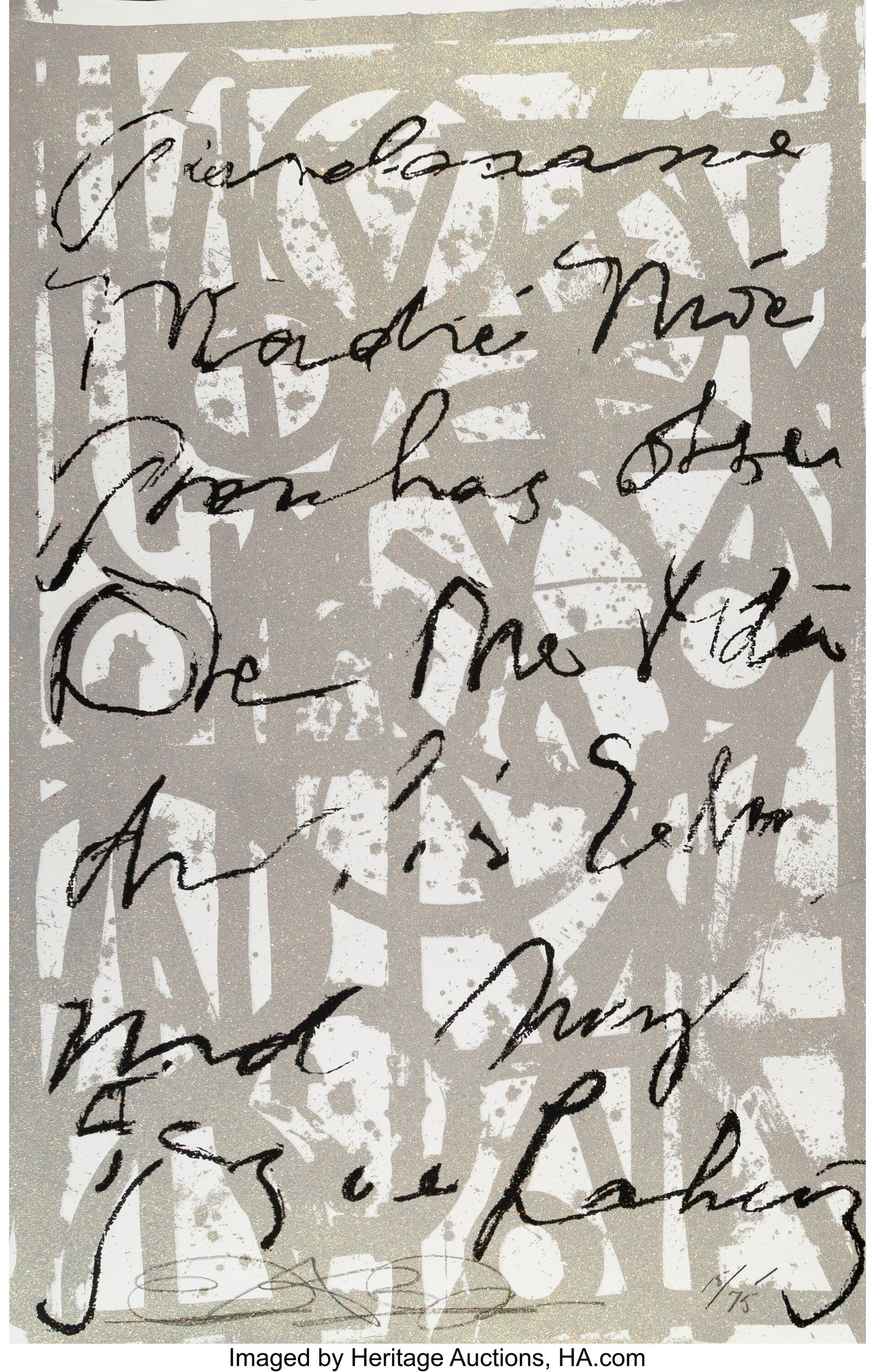 RETNA (b. 1979) Madre, 2023 Screenprint with cry (1 of 2)