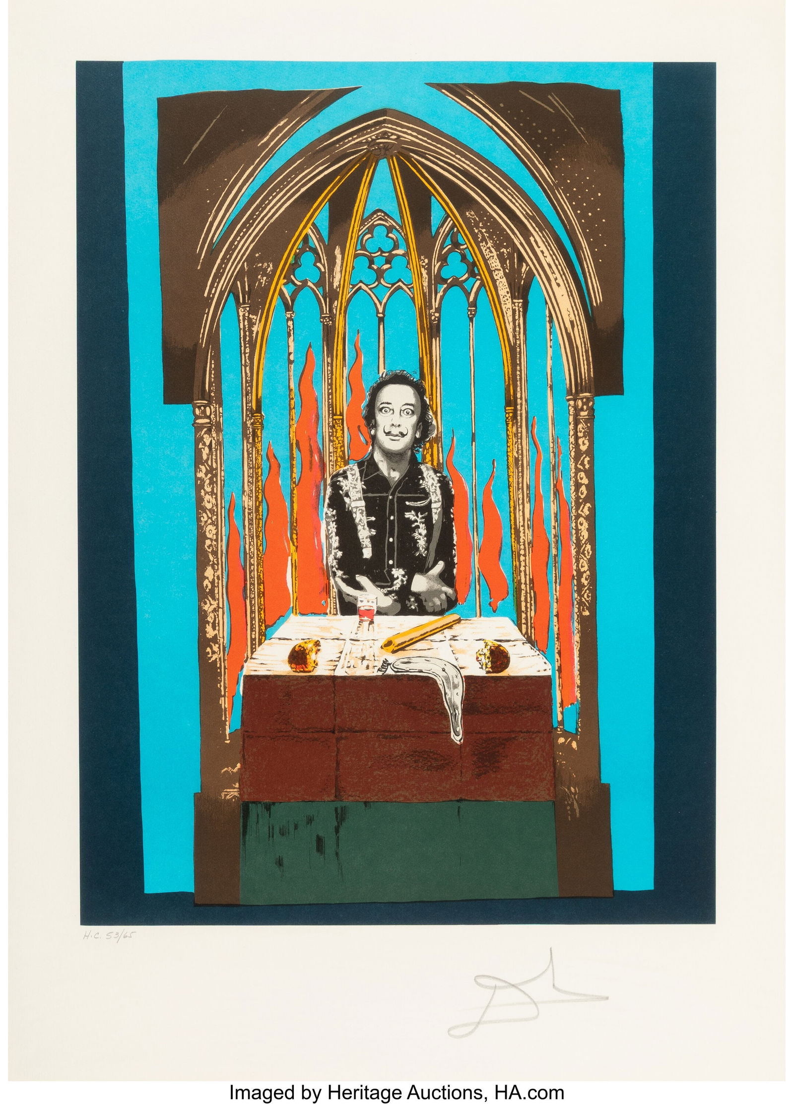 Salvador Dalí (1904-1989) Dali's Inferno, 1978: Salvador Dalí (1904-1989) Dali's Inferno, 1978 Lithograph in colors on wove paper 29-1/4 x 21-1/4 inches (74.3 x 54.0 cm) (sheet) H&per