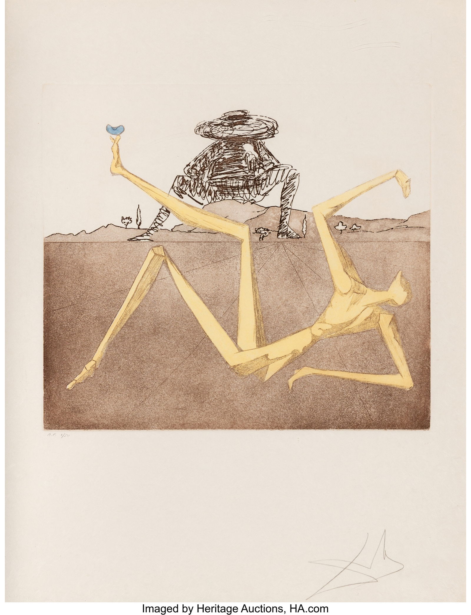 Salvador Dalí (1904-1989) The Heart of Madness, (1 of 3)