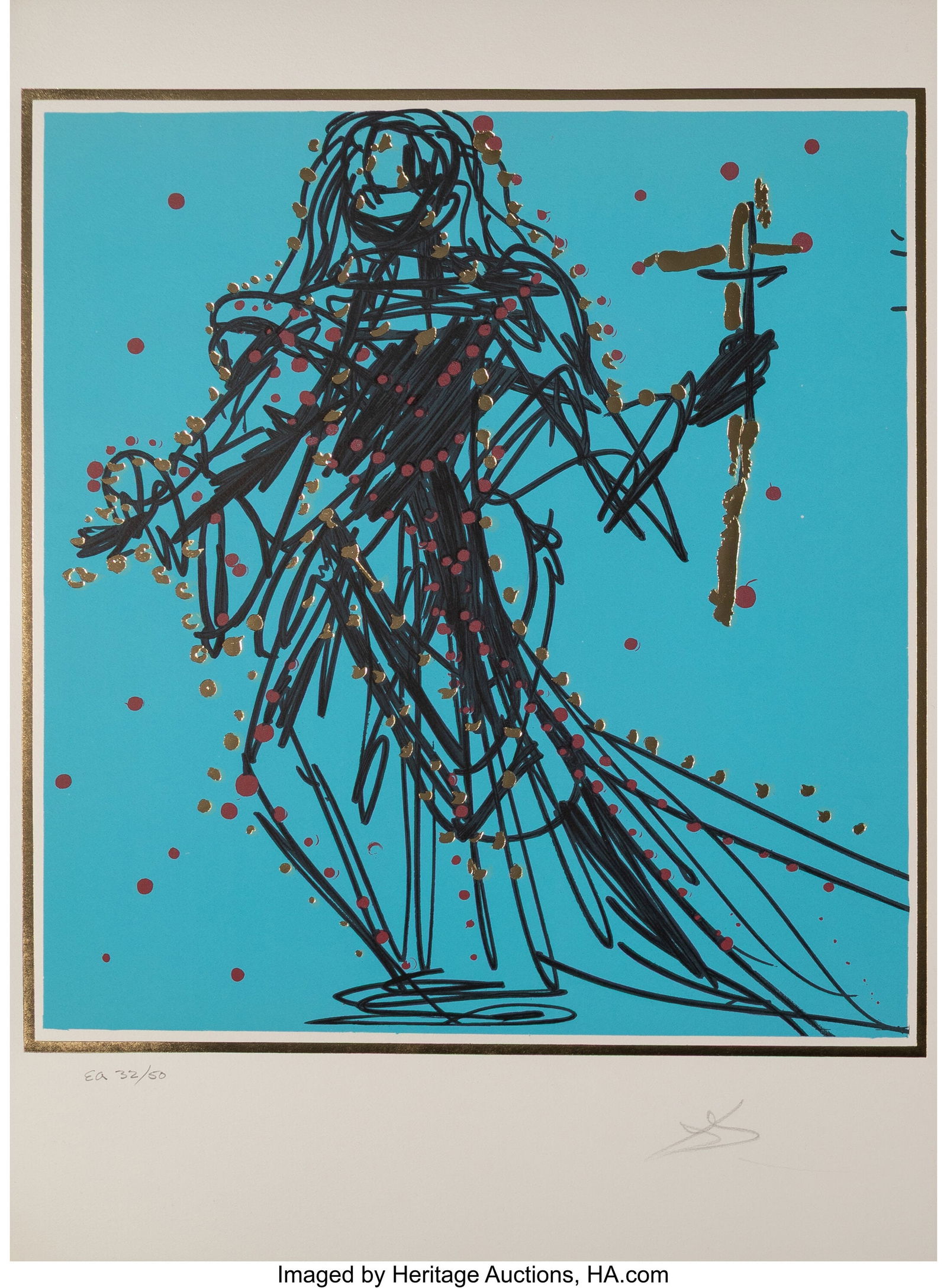 Salvador Dalí (1904-1989) Jude, from The Twelve: Salvador Dalí (1904-1989) Jude, from The Twelve Apostles, 1972 Lithograph in colors with metallic details with on Arches paper 25-3/8 x 18-3/4 inches (64&peri