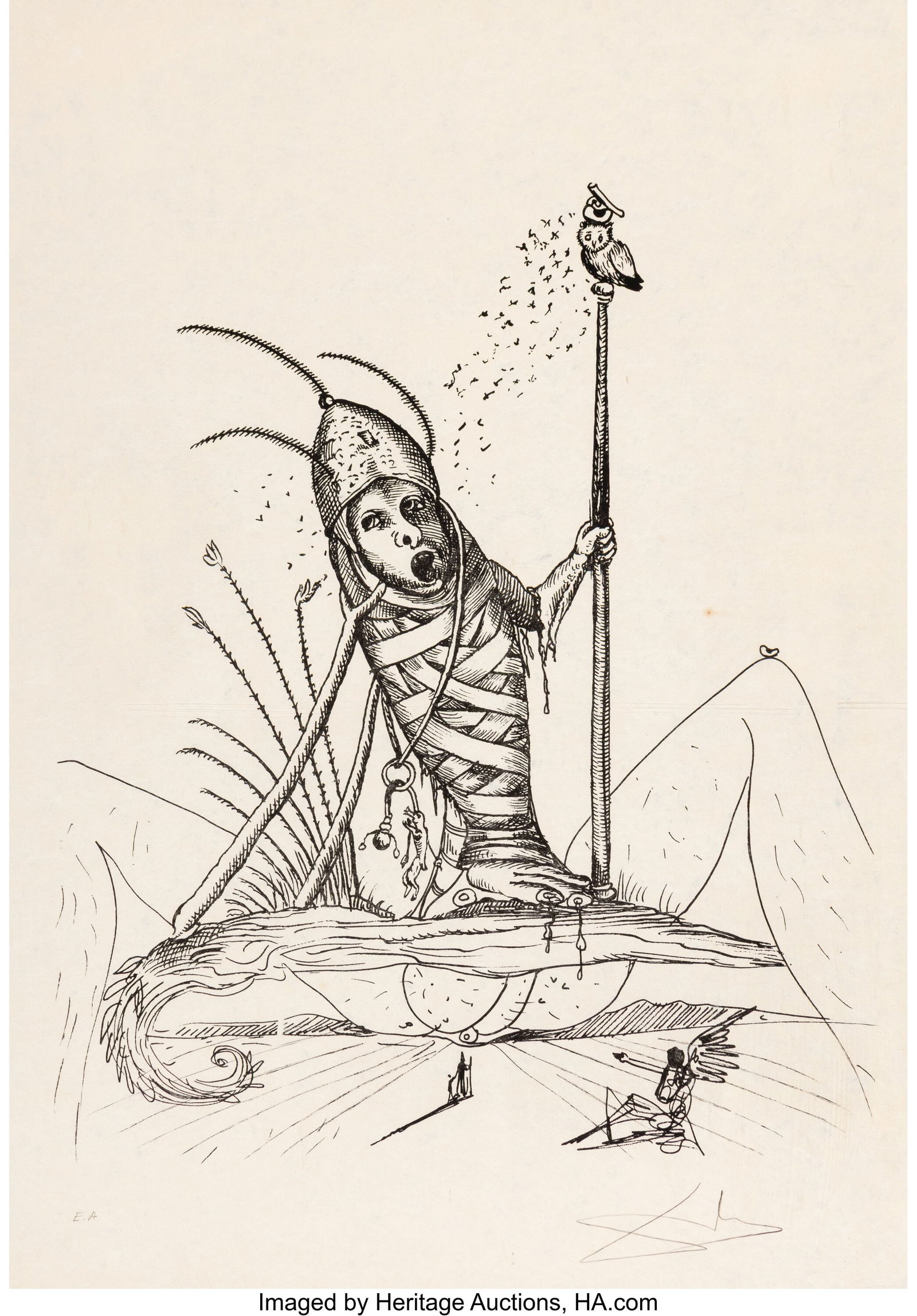 Salvador Dalí (1904-1989) One Work, from Les So: Salvador Dalí (1904-1989) One Work, from Les Songes Drolatiques de Pantagruel, 1973 Lithograph on Japon paper 30 x 21 inches (76.2 x 53.3 cm) &lpar