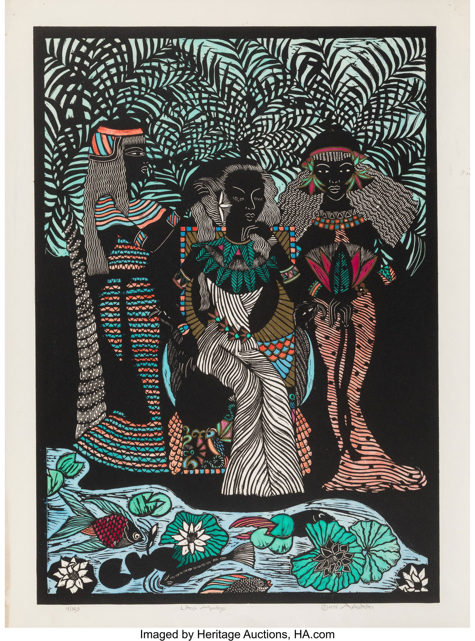 Nefertiti Goodman (b. 1950) Lotus Maidens, 1978 (1 of 2)