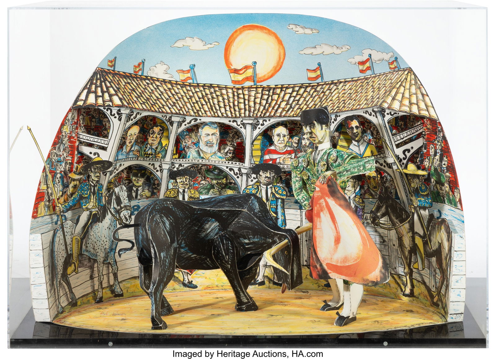 Red Grooms (b. 1937) Los Aficionados, 1990 Litho: Red Grooms (b. 1937) Los Aficionados, 1990 Lithograph in colors on wove paper, three-dimensional 26-1/4 x 37-1/4 x 24-3/4 inches (66.7 x 94.