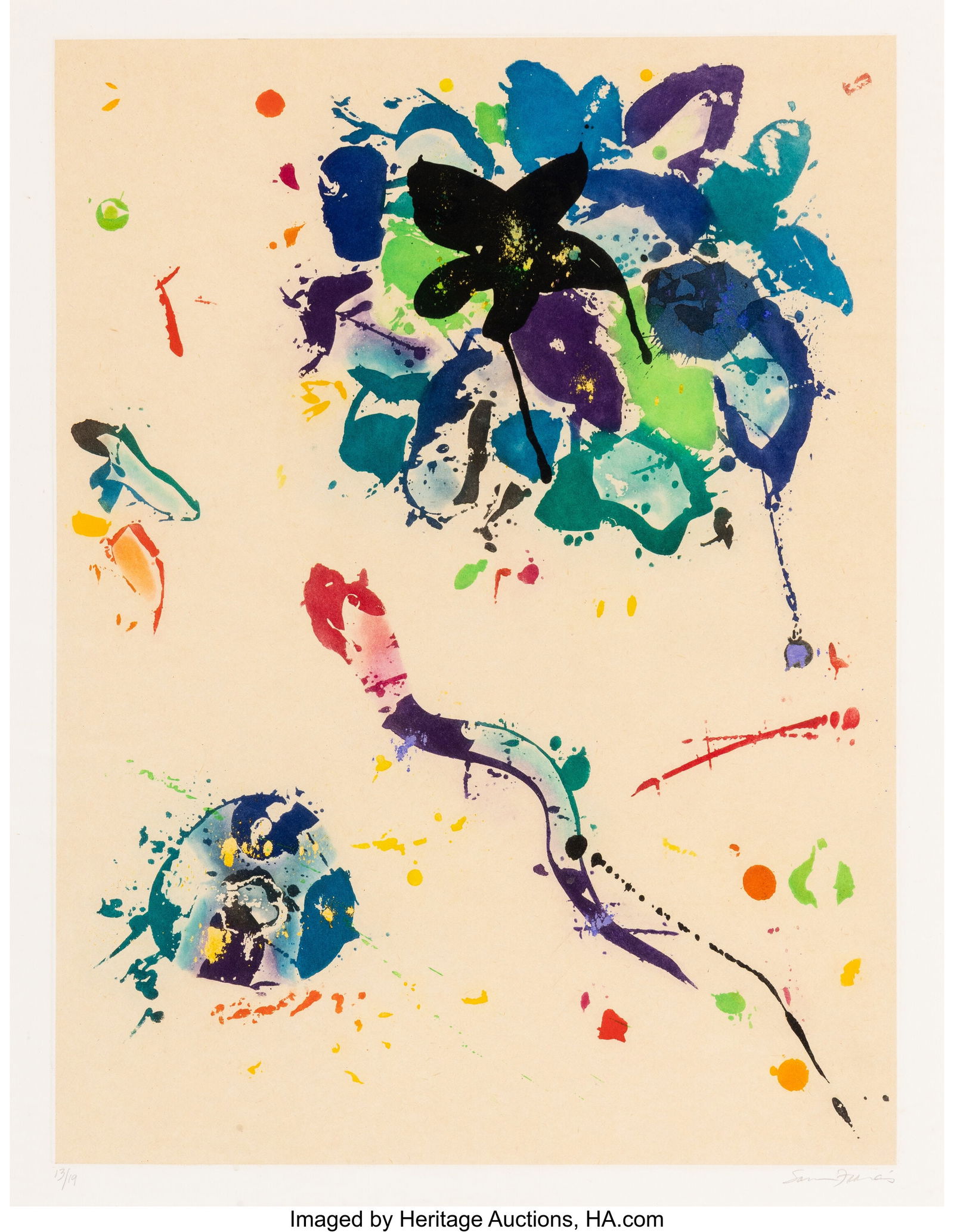 Sam Francis (1923-1994) Untitled, 1990 Aquatint (1 of 2)
