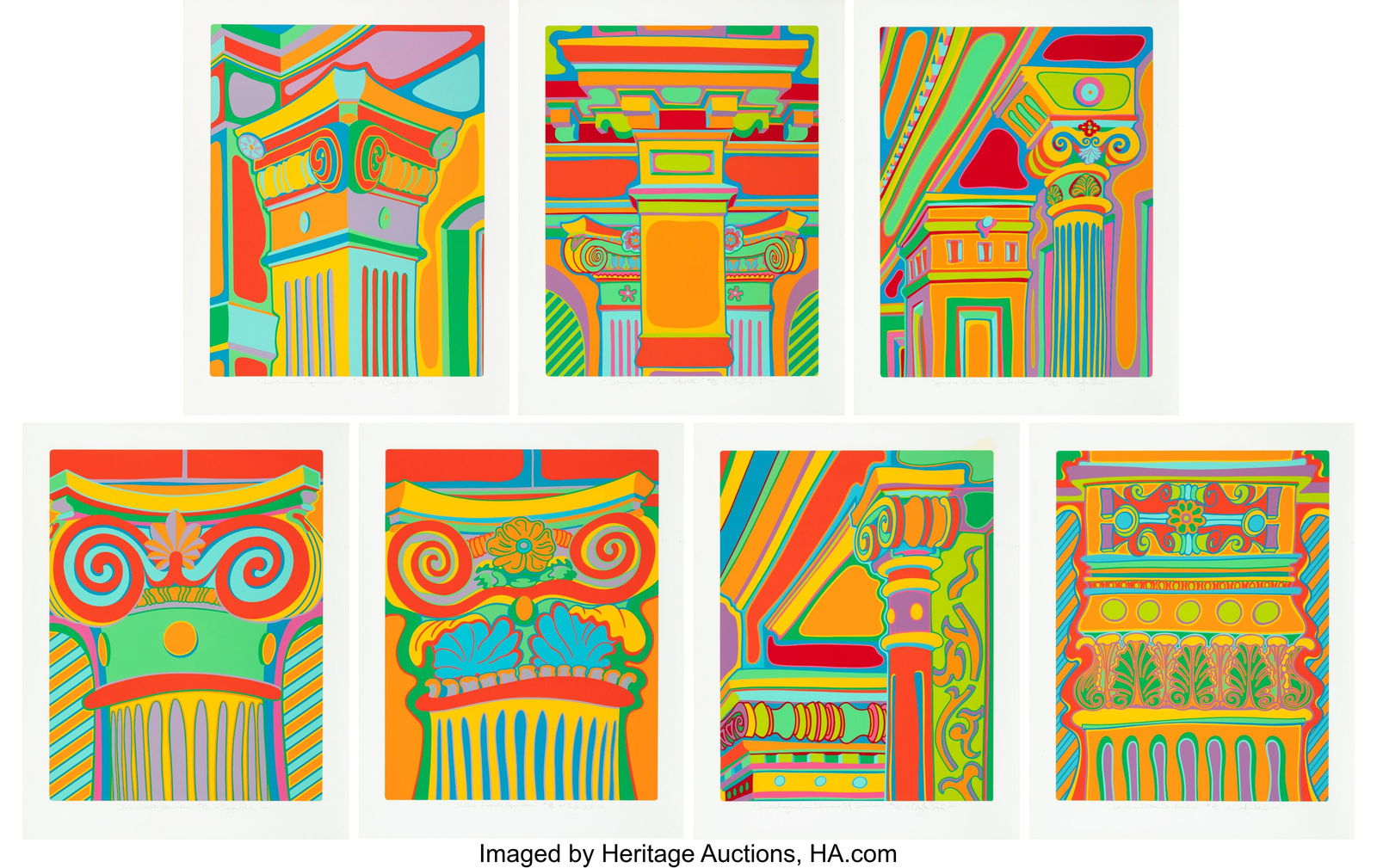 Clayton Pond (b. 1941) Capital Ideas, 1974 Scree: Clayton Pond (b. 1941) Capital Ideas, 1974 Screenprints in colors on wove paper 37 x 29 inches (94.0 x 73.7 cm) (each sheet) Ed.