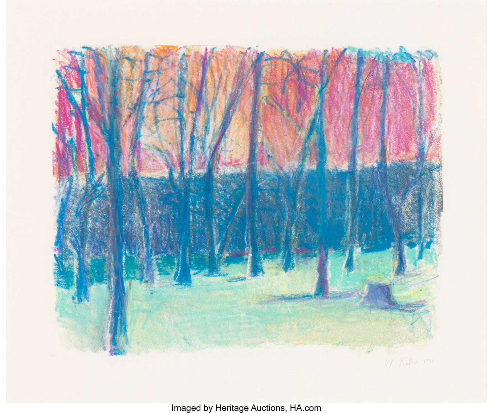 Wolf Kahn (1927-2020) Untitled, 1990 Monotype in (1 of 2)