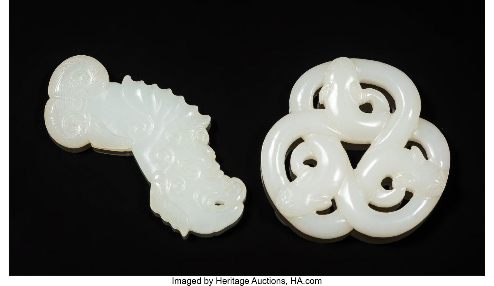 Two Chinese White Jade Carvings, Qing dynasty 2 (1 of 2)