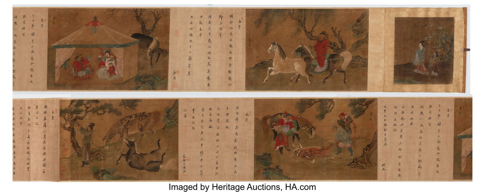 After Zhao Mengfu (Chinese, 1254-1322) Horses in (1 of 6)