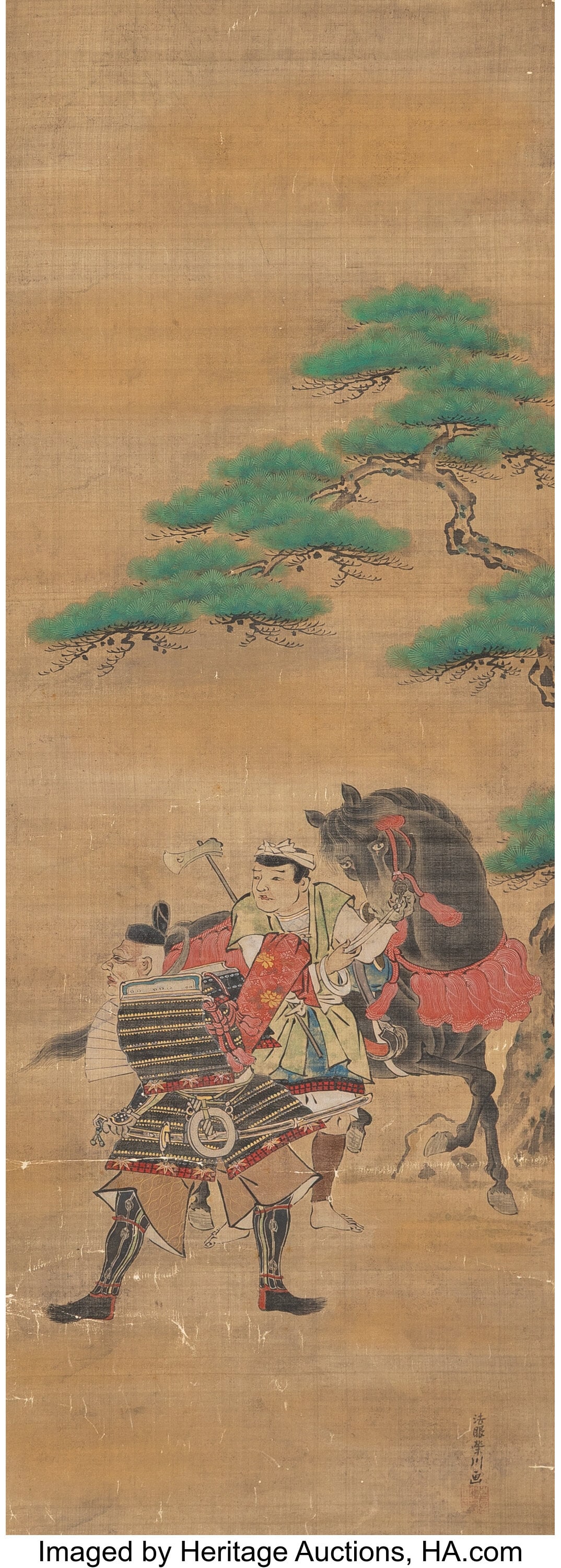 Kanō School (Japanese, 18th century) Warrior wi (1 of 2)