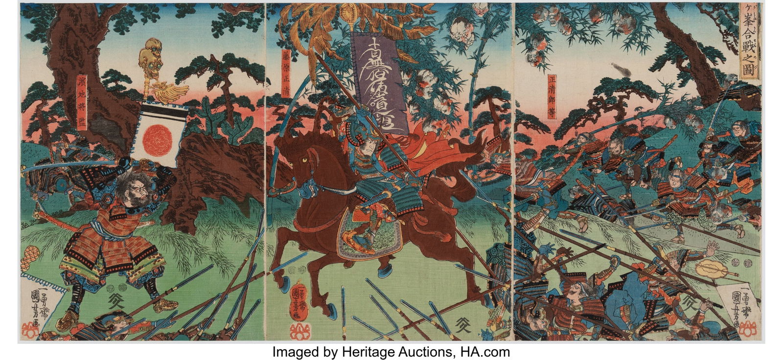 Utagawa Kuniyoshi (Japanese, 1798-1861) Group of (1 of 3)