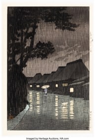 78141&colon; Kawase Hasui &lpar;Japanese&comma; 1883-1957&rpar; Rain at Maeka