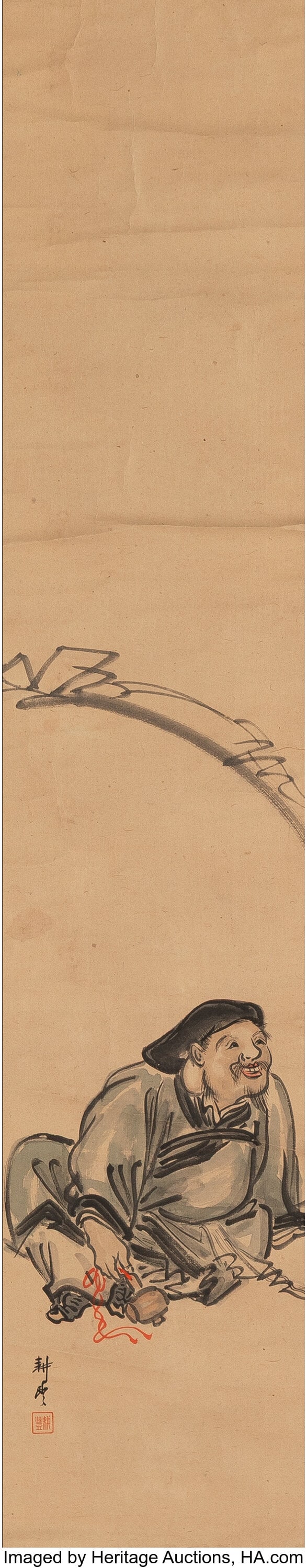 Kōun (Japanese, 19th century) Daikoku Hanging s (1 of 2)