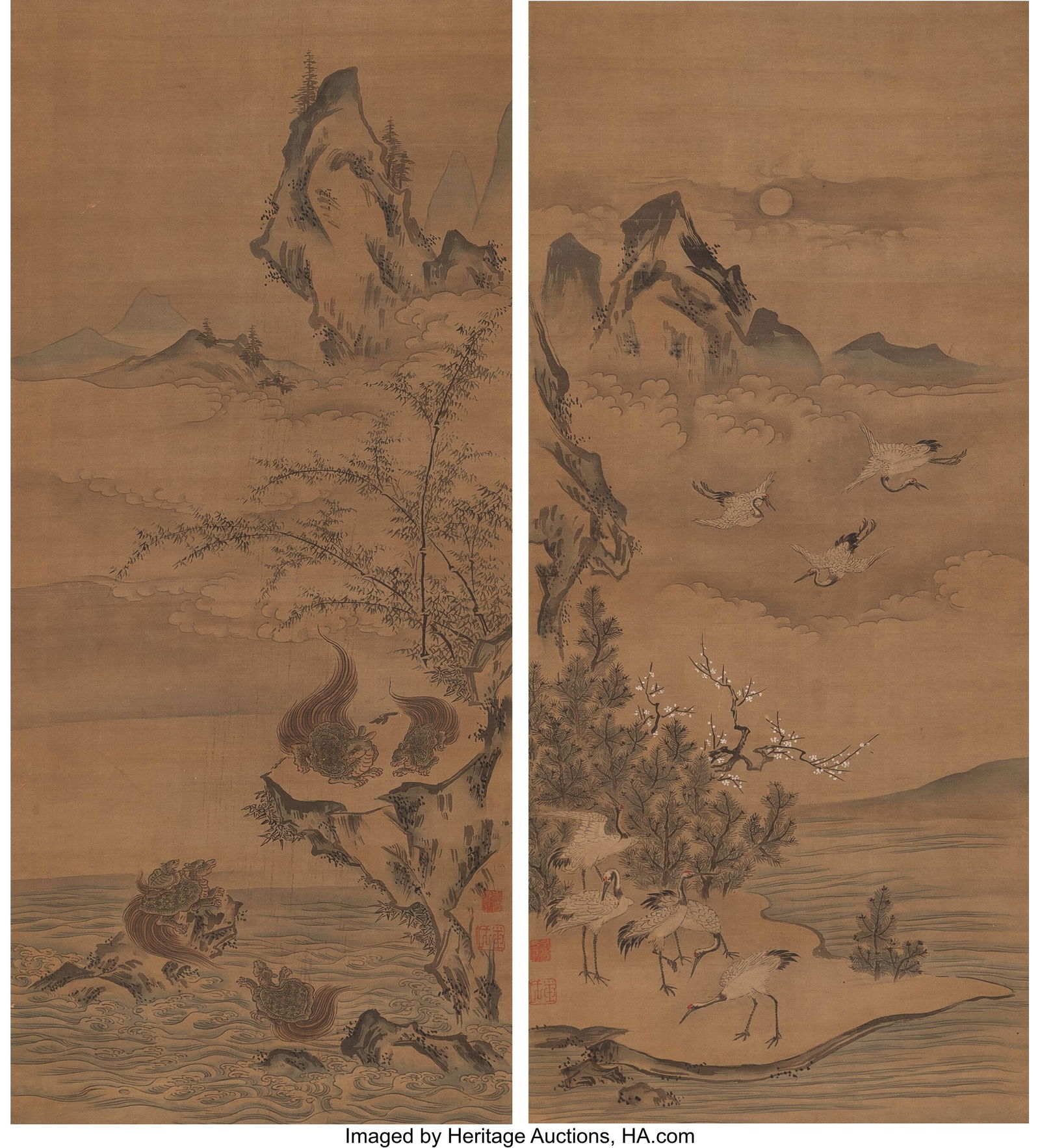 Anonymous (Japanese, 19th century) A Pair Landsc (1 of 4)