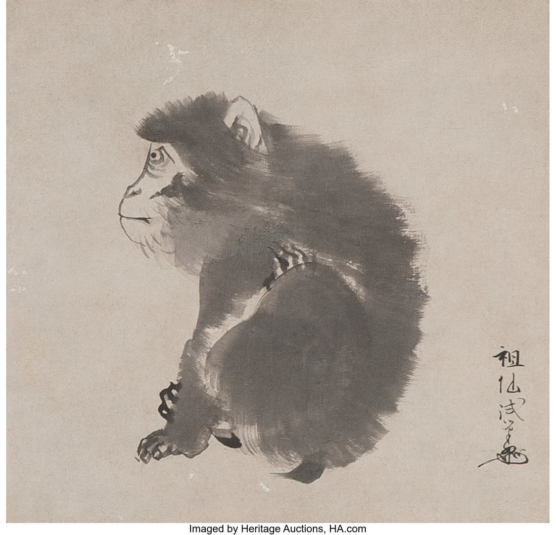 After Mori Sosen (Japanese, 1747-1821) Monkey, 1 (1 of 2)
