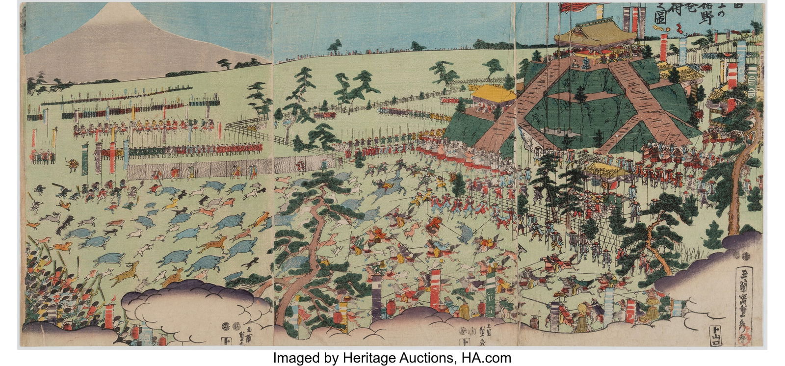 Utagawa Sadahide (Japanese, 1807-1873) The Hunt (1 of 2)