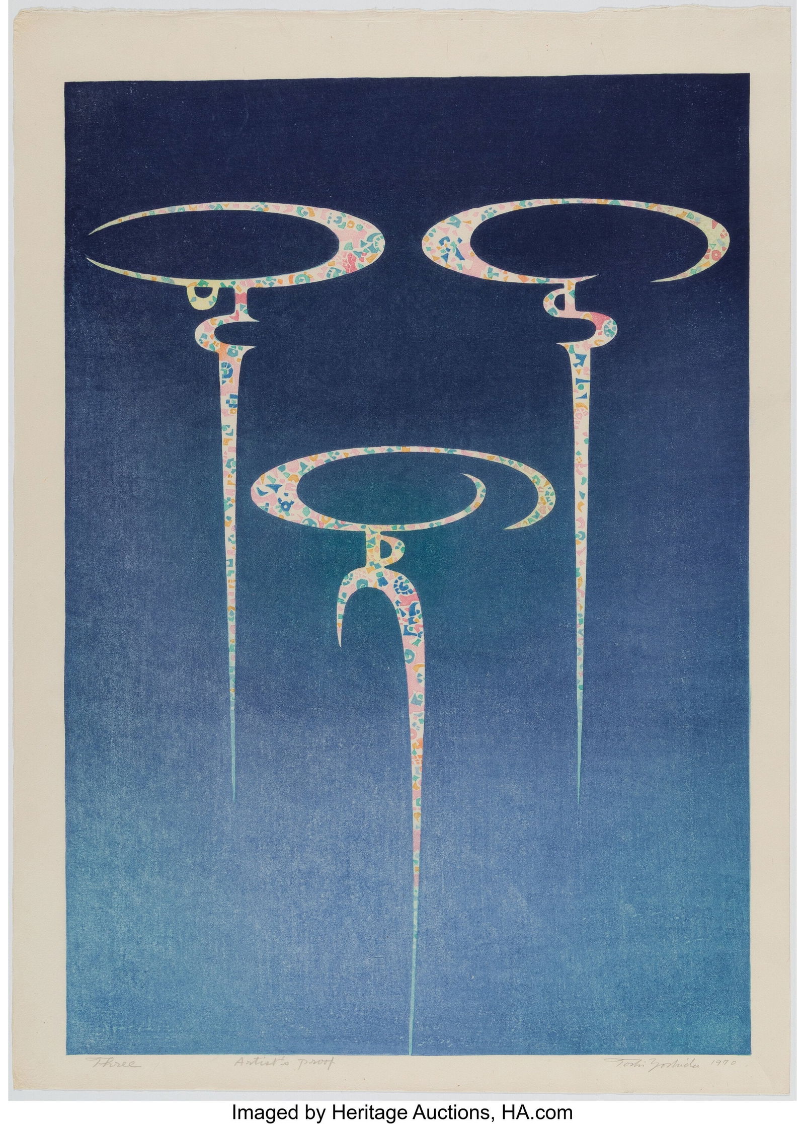 Yoshida Toshi (Japanese, 1911-1995) Three, 1970 (1 of 2)