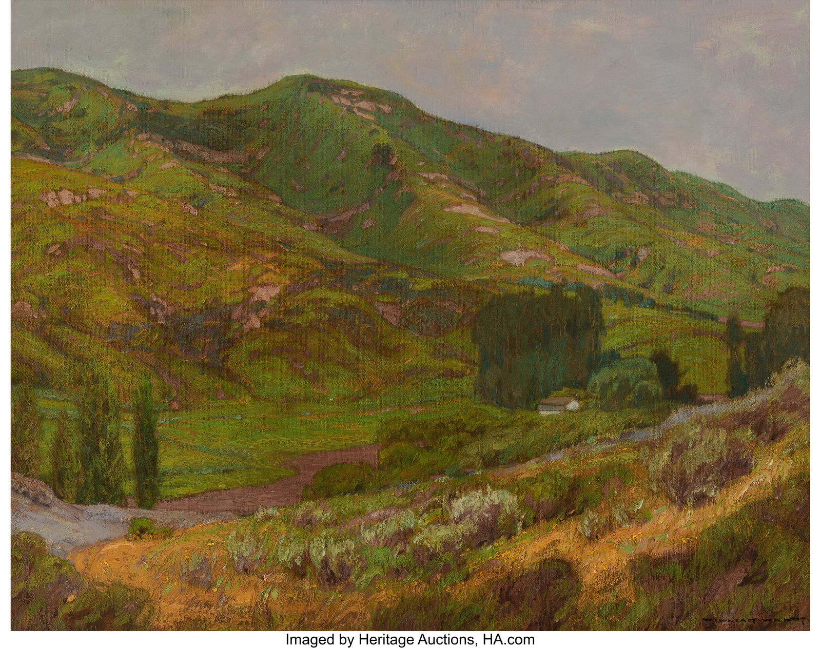 William Wendt (American, 1865-1946) Hills of Gre (1 of 3)