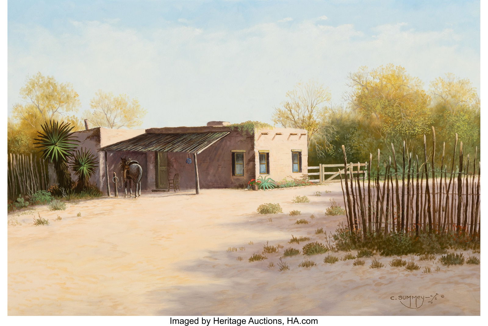 Charles Summey (American, b. 1936) Adobe House i (1 of 3)