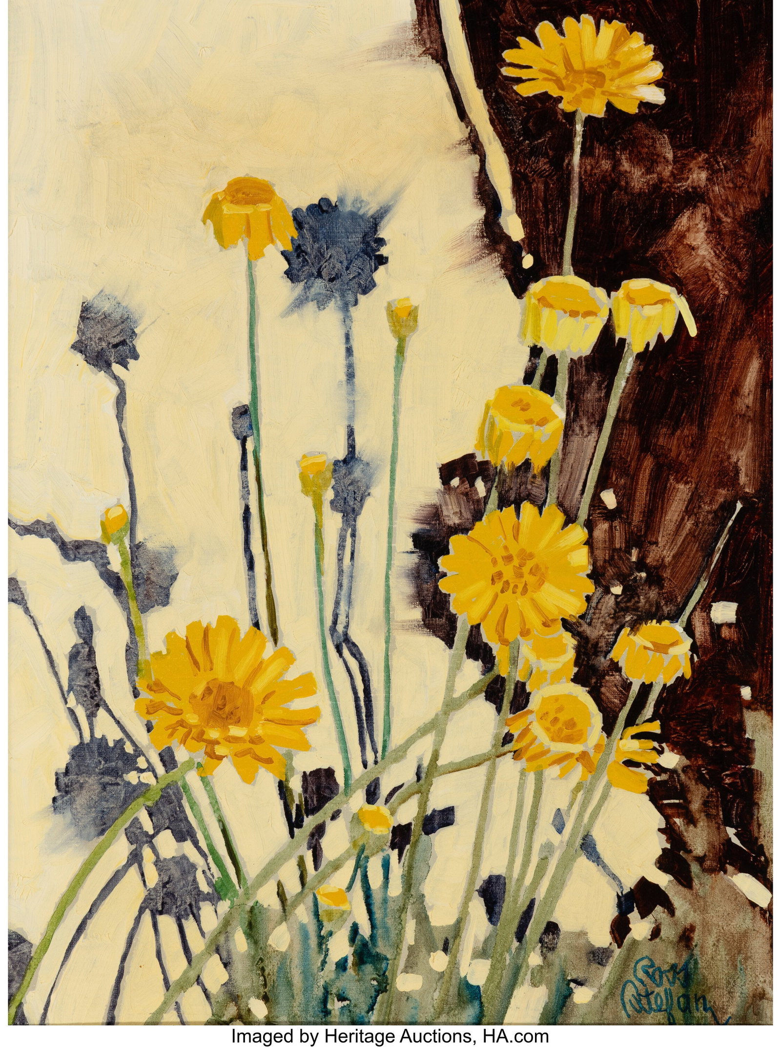 Ross Stefan (American, 1934-1999) Kachina Way -: Ross Stefan (American, 1934-1999) Kachina Way - A Sacred Waiting Place Oil on canvas 16 x 12 inches (40.6 x 30.5 cm) Signed lower right: Ross / Stefan