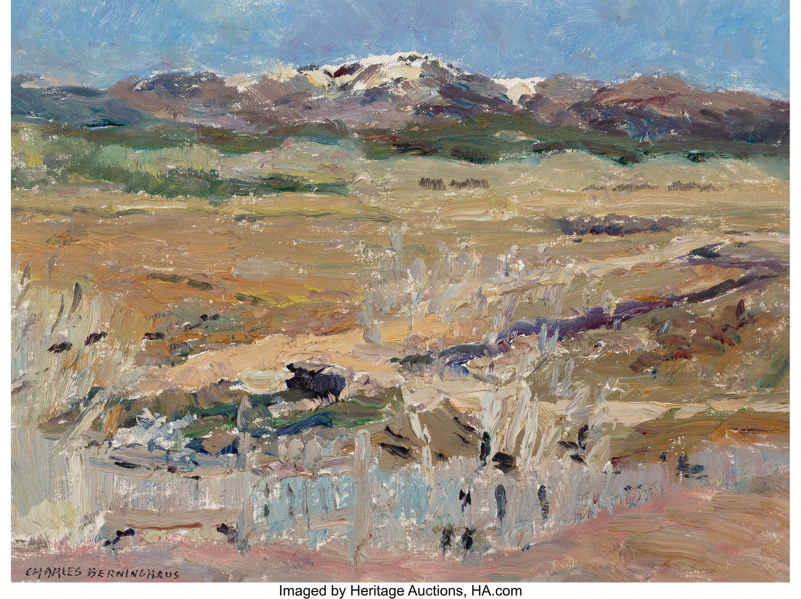 Charles Berninghaus (American, 1905-1988) New Me: Charles Berninghaus (American, 1905-1988) New Mexico Splendor Oil on canvasboard 12 x 16 inches (30.5 x 40.6 cm) Signed lower left: Charles Berninghaus PR