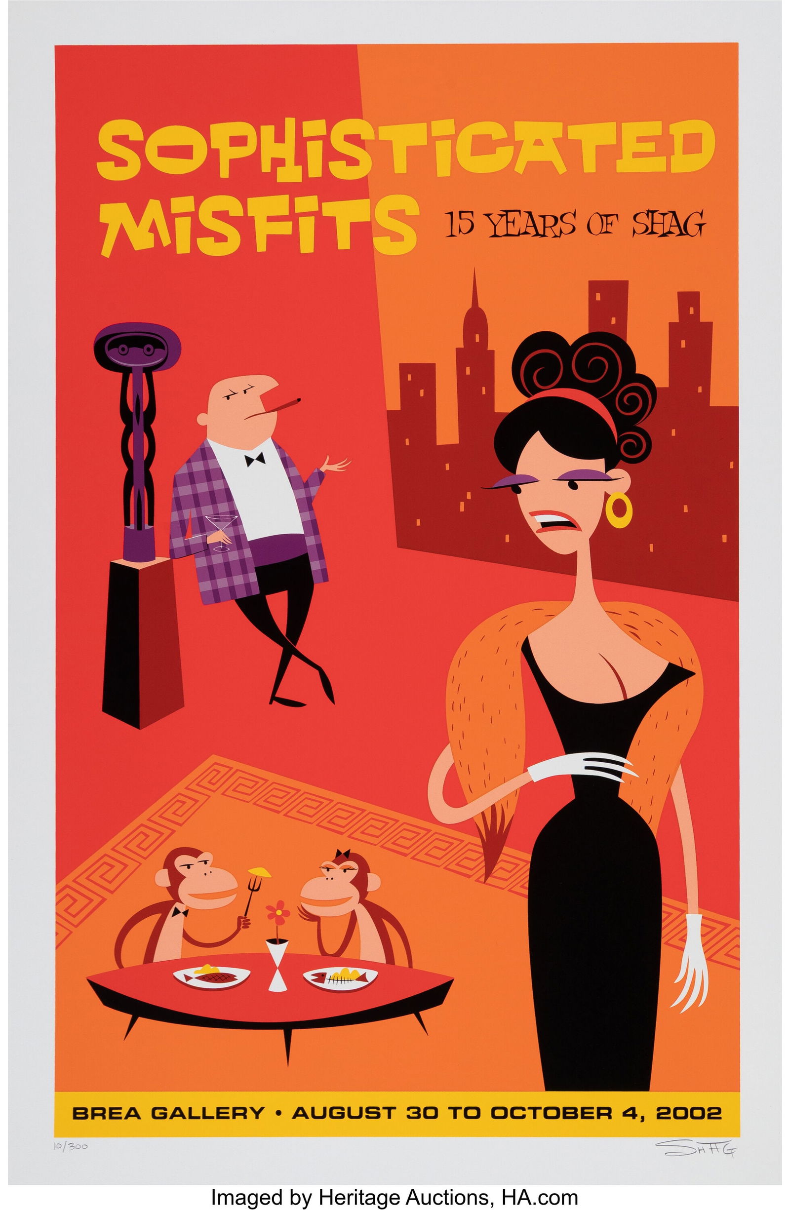 SHAG (b. 1962) Sophisticated Misfits: 15 Years o: SHAG (b. 1962) Sophisticated Misfits: 15 Years of Shag, 2002 Screenprint in colors on wove paper 25 x 16 inches (63.5 x 40.6 cm) (sheet)