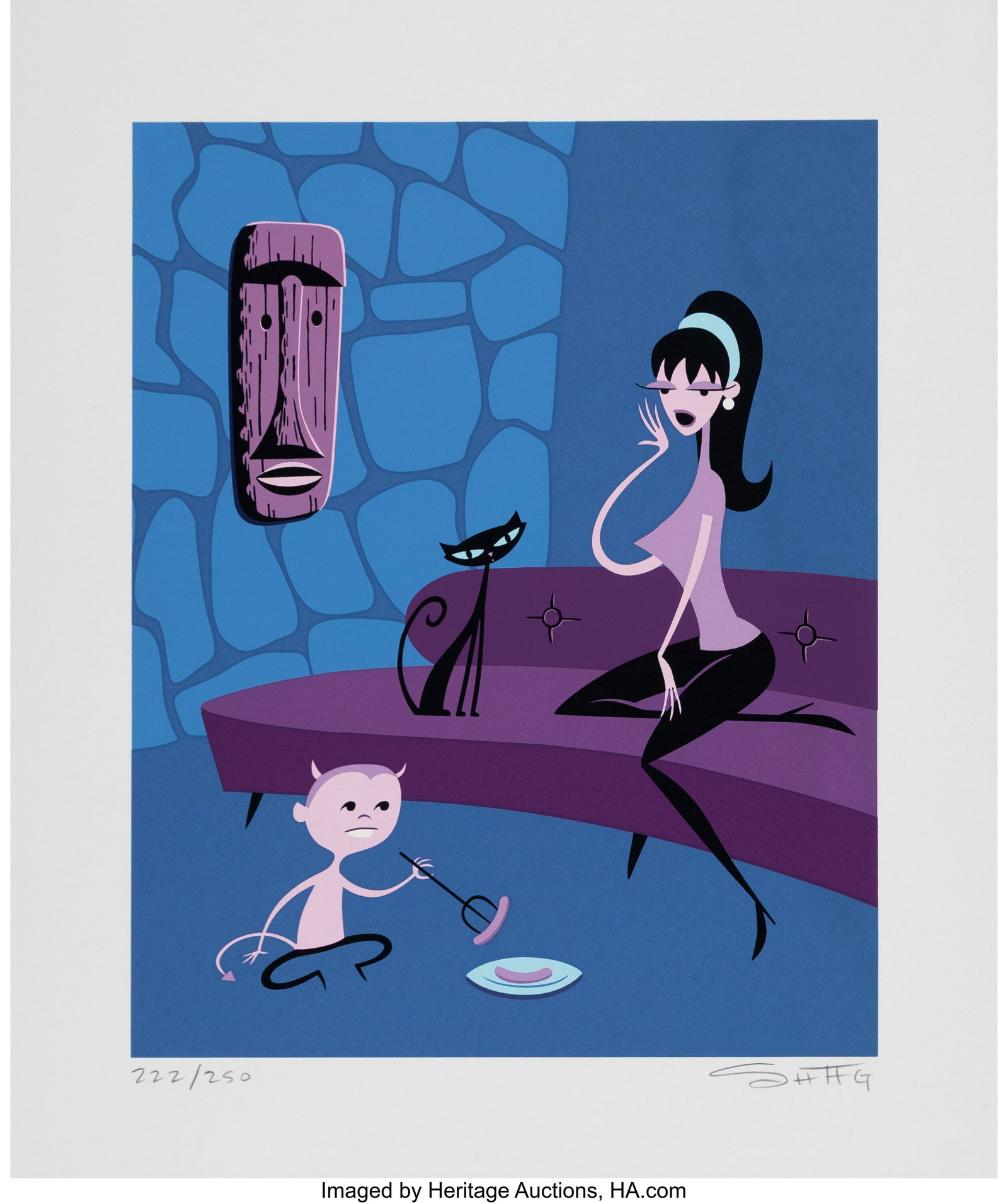 SHAG (b. 1962) Y is for Yawner, 2007 Screenprint: SHAG (b. 1962) Y is for Yawner, 2007 Screenprint in colors on wove paper 14-1/4 x 12 inches (36.2 x 30.5 cm) (sheet) Ed. 222/250