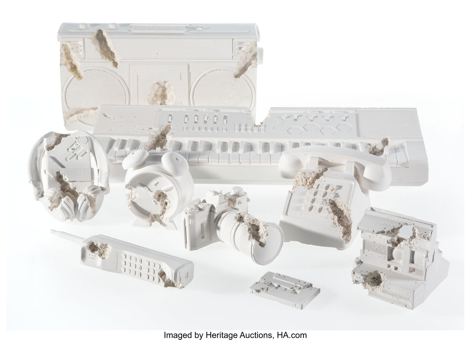 Daniel Arsham (b. 1980) Future Relics 01-09: Com: Daniel Arsham (b. 1980) Future Relics 01-09: Complete Excavation Set (nine works), 2013-2018 Plaster and glass 3-3/8 x 26-1/4 x 9-1/4 inches (8&