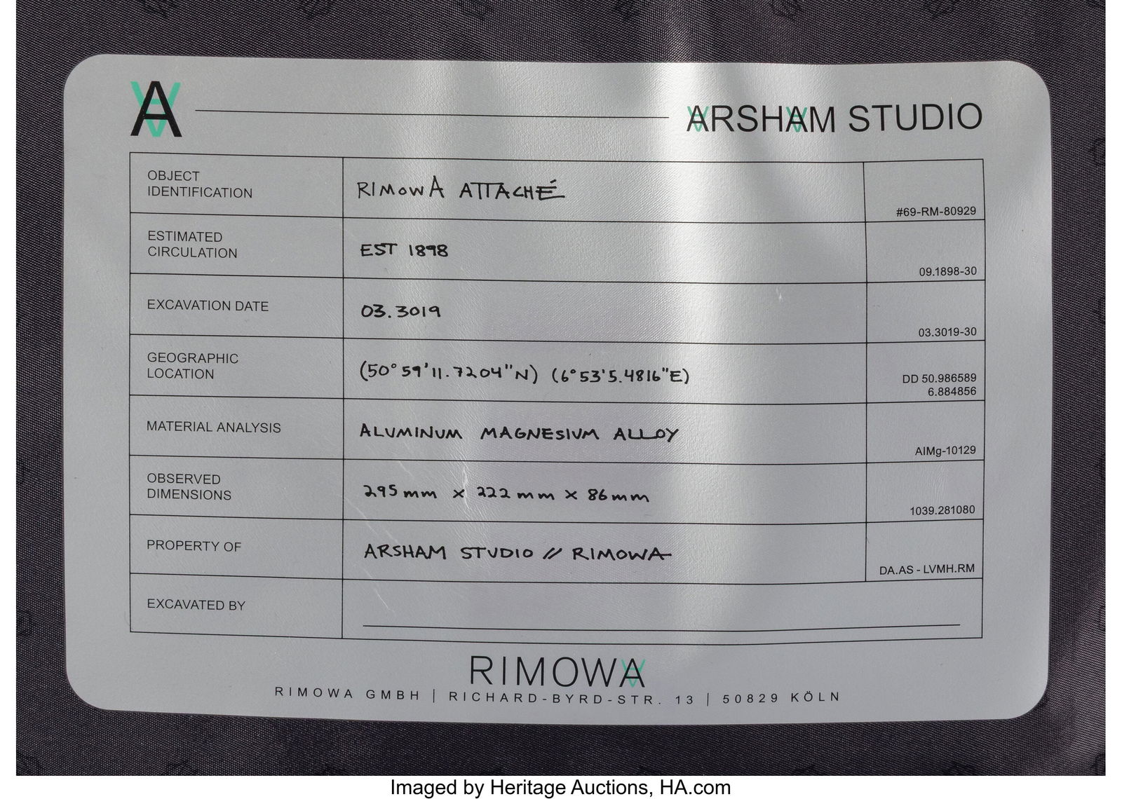Daniel Arsham X RIMOWA RIMOWA Attache, 2019 Hydr - 3