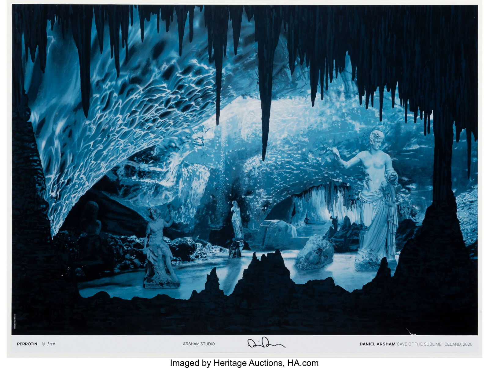 Daniel Arsham (b. 1980) Cave of the Sublime, Ice: Daniel Arsham (b. 1980) Cave of the Sublime, Iceland, 2020 Offset lithograph in colors on smooth wove paper 15-3/4 x 31-1/2 inches (39.9 x 80.0