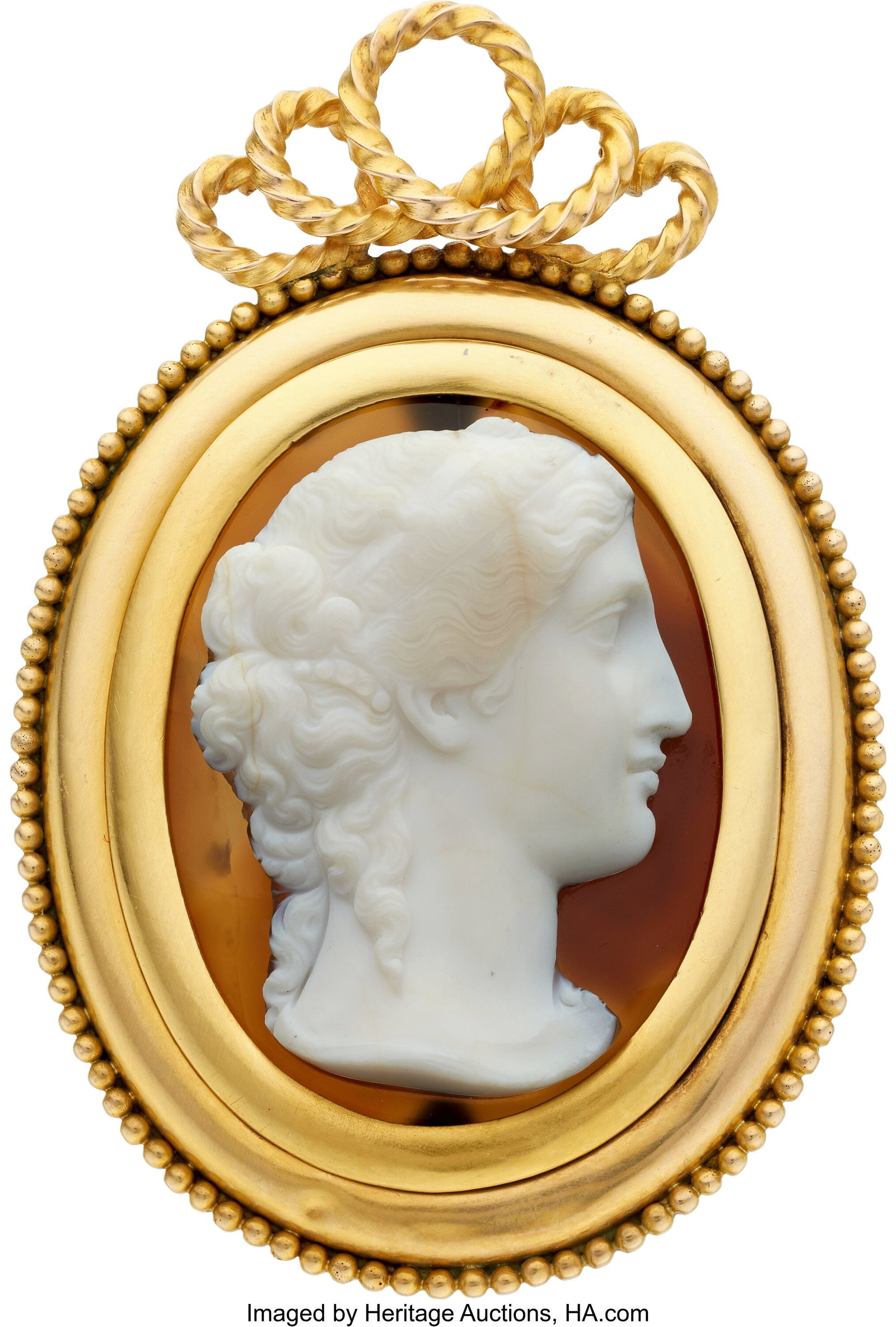Sardonyx, Gold Brooch Stones: Sardonyx cameo Me (1 of 1)
