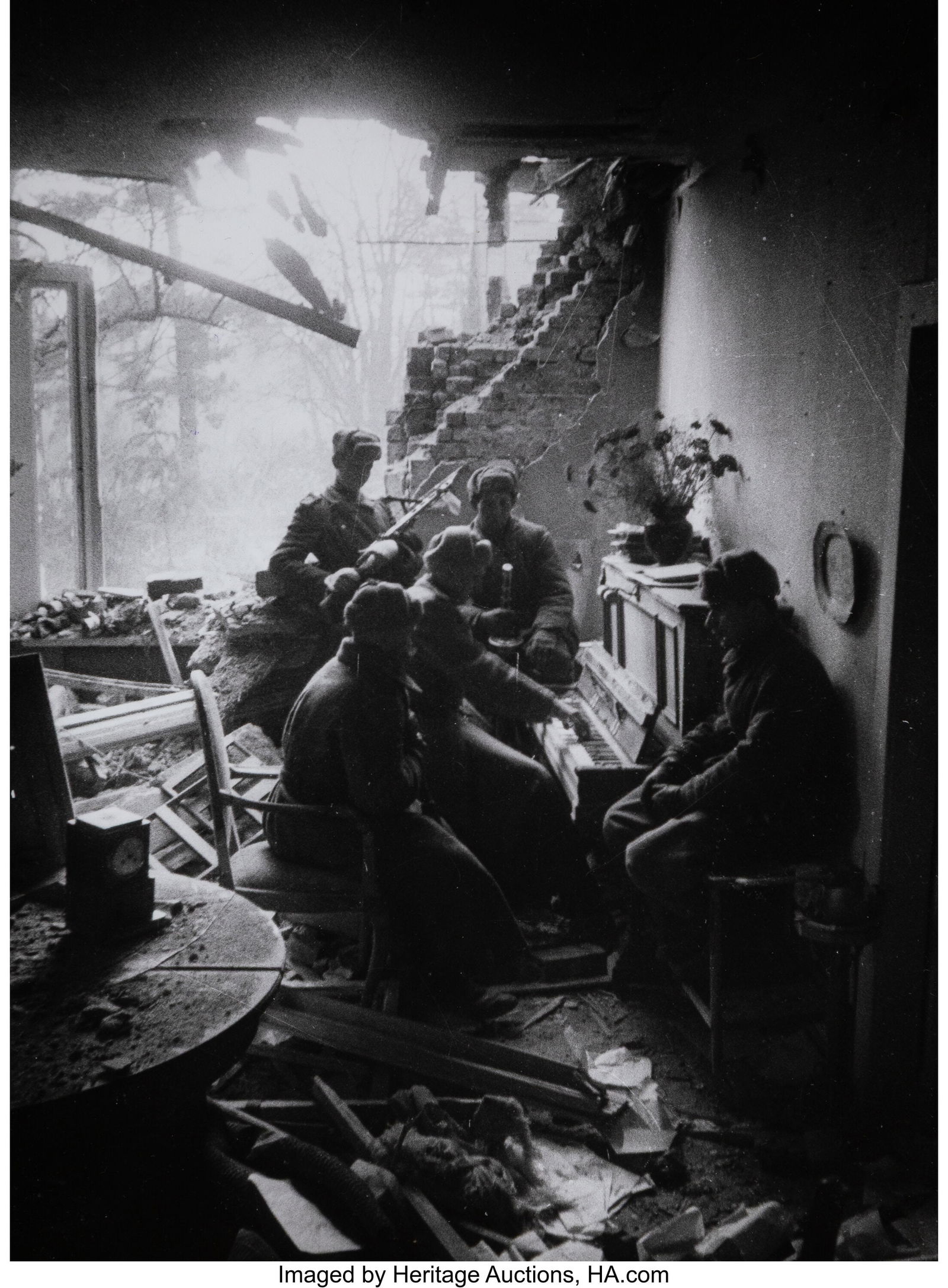 Dmitri Baltermants (Russian, 1912-1990) Music (T: Dmitri Baltermants (Russian, 1912-1990) Music (Tchaikovsky) and Flowers, 1945 Gelatin silver print, printed later 11-1/2 x 8-1/2 inches (29.2