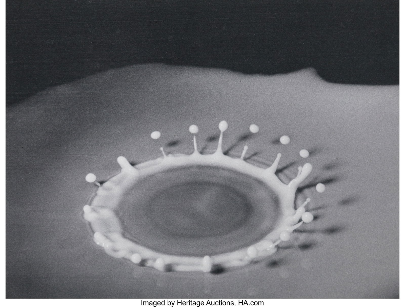 Dr. Harold Eugene Edgerton (American, 1903-1990): Dr. Harold Eugene Edgerton (American, 1903-1990) Milk Drop Coronet (6 works), 1957 Gelatin silver prints, printed later 6 x 7-7/8 inches (15&perio