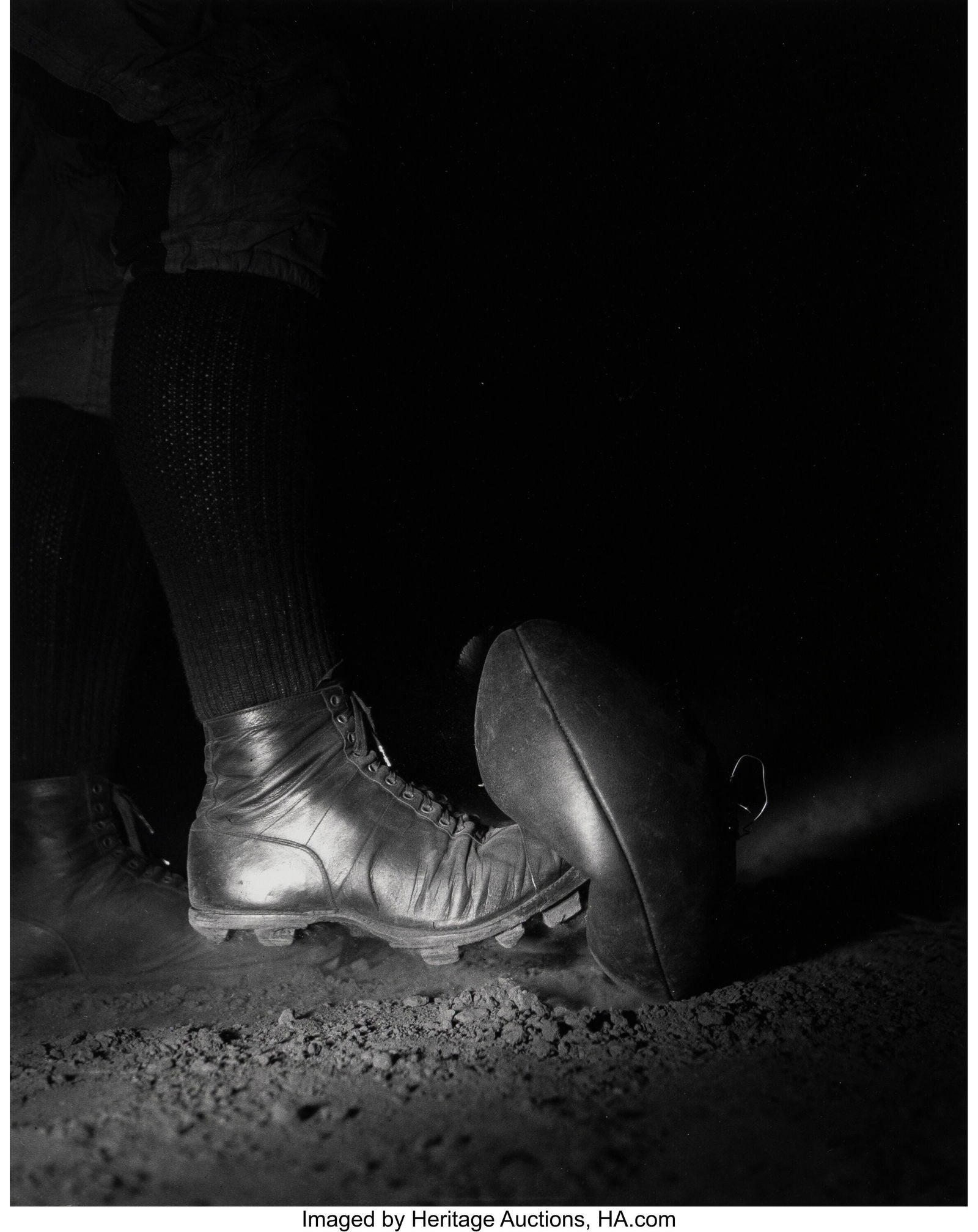 Dr. Harold Eugene Edgerton (American, 1903-1990): Dr. Harold Eugene Edgerton (American, 1903-1990) Wes Fesler, Football Kick, 1934 Gelatin silver print, printed later 17-1/2 x 14 inches (44.5 x