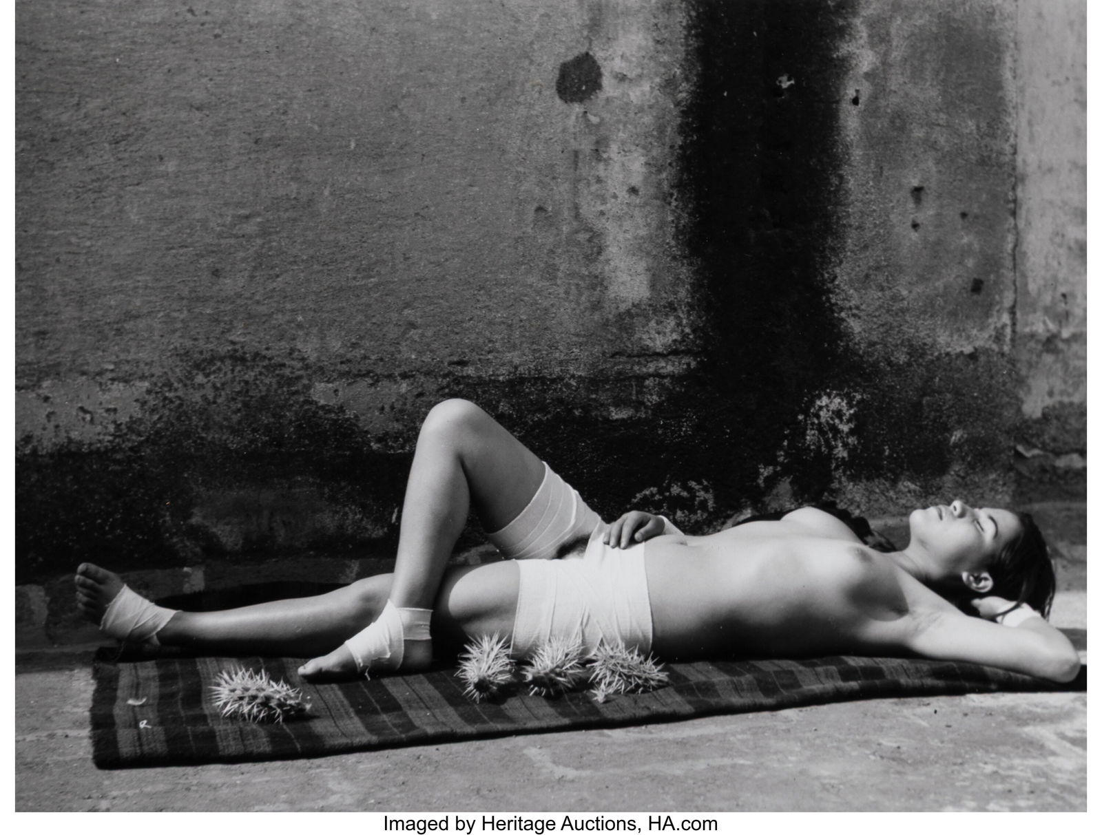 Manuel Alvarez Bravo (Mexican, 1902-2002) La Bue: Manuel Alvarez Bravo (Mexican, 1902-2002) La Buena Fama Durmiendo (Good Reputation Sleeping), 1938 Gelatin silver print, printed later 7-1/4 x 9-1/4 inche