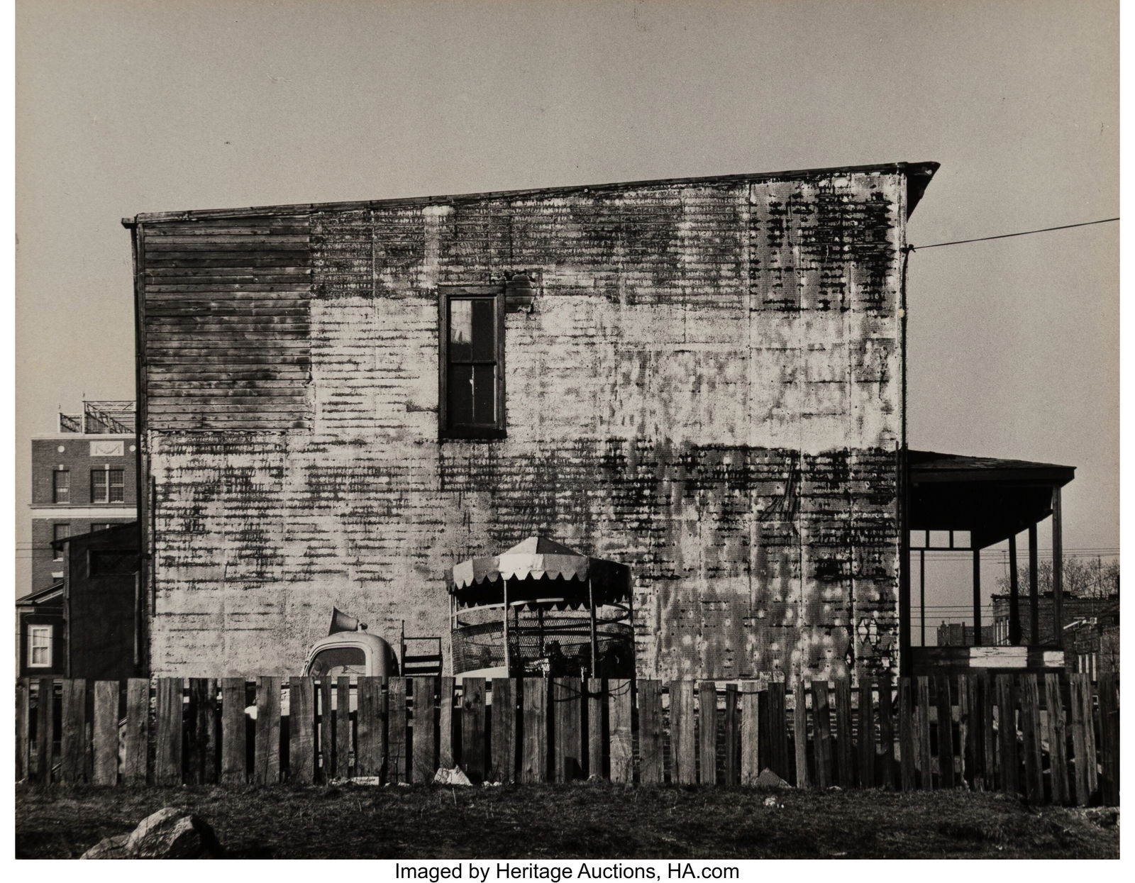N. Jay Jaffee (American, 1921-1999) Merry-Go-Rou: N. Jay Jaffee (American, 1921-1999) Merry-Go-Round with House, Brooklyn, East New York, 1949 Gelatin silver print 5-3/4 x 7-3/8 inches (14.