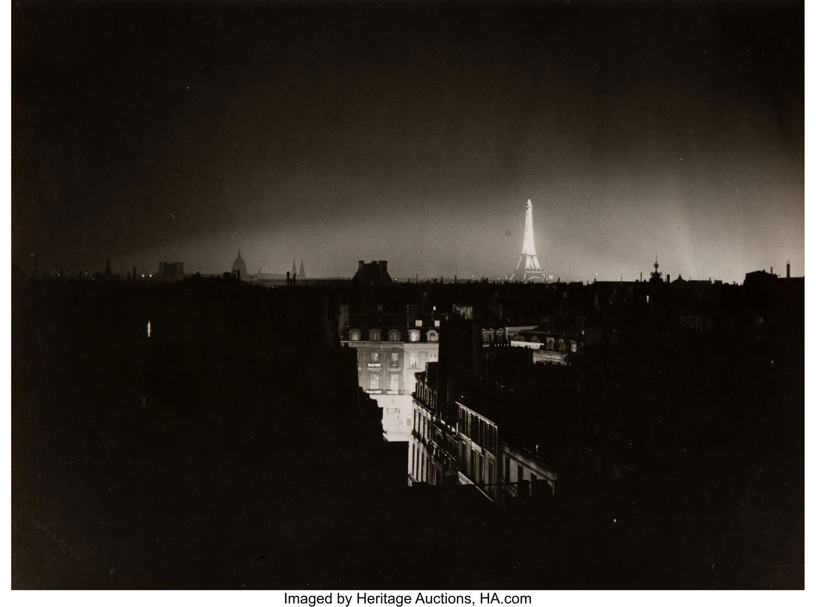 Brassaï (French, 1899-1984) Paris By Night, 193: Brassaï (French, 1899-1984) Paris By Night, 1932 Gelatin silver print, ferrotyped 6-3/4 x 9 inches (17.1 x 22.9 cm) (image/sheet&r