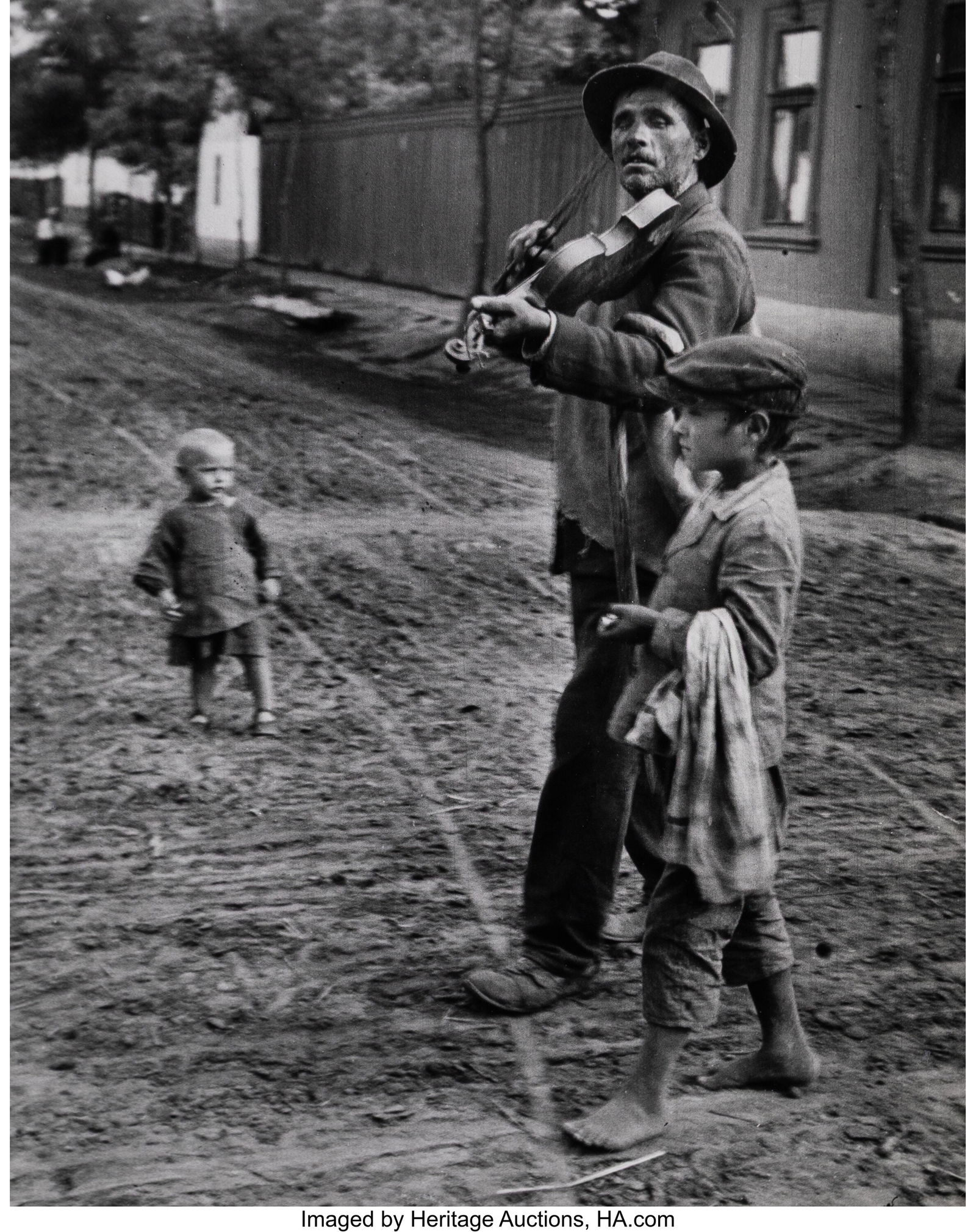 André Kertész (Hungarian, 1894-1985) The Wande: André Kertész (Hungarian, 1894-1985) The Wandering Violinist, July 19, 1921 Gelatin silver print, printed later 9-3/4 x 7-3/4 inches (24&pe