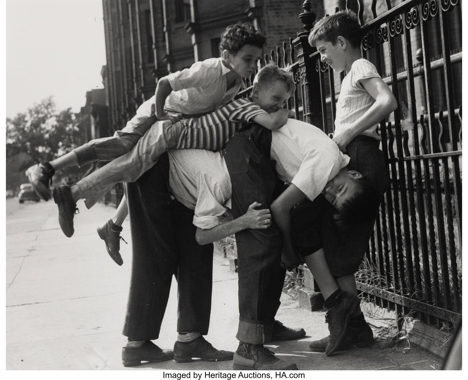 Arthur Leipzig (American, 1918-2014) Johnny on t: Arthur Leipzig (American, 1918-2014) Johnny on the Pony, New York, 1943 Gelatin silver print, printed later 10 x 12-1/2 inches (25.4 x 31.8 cm&