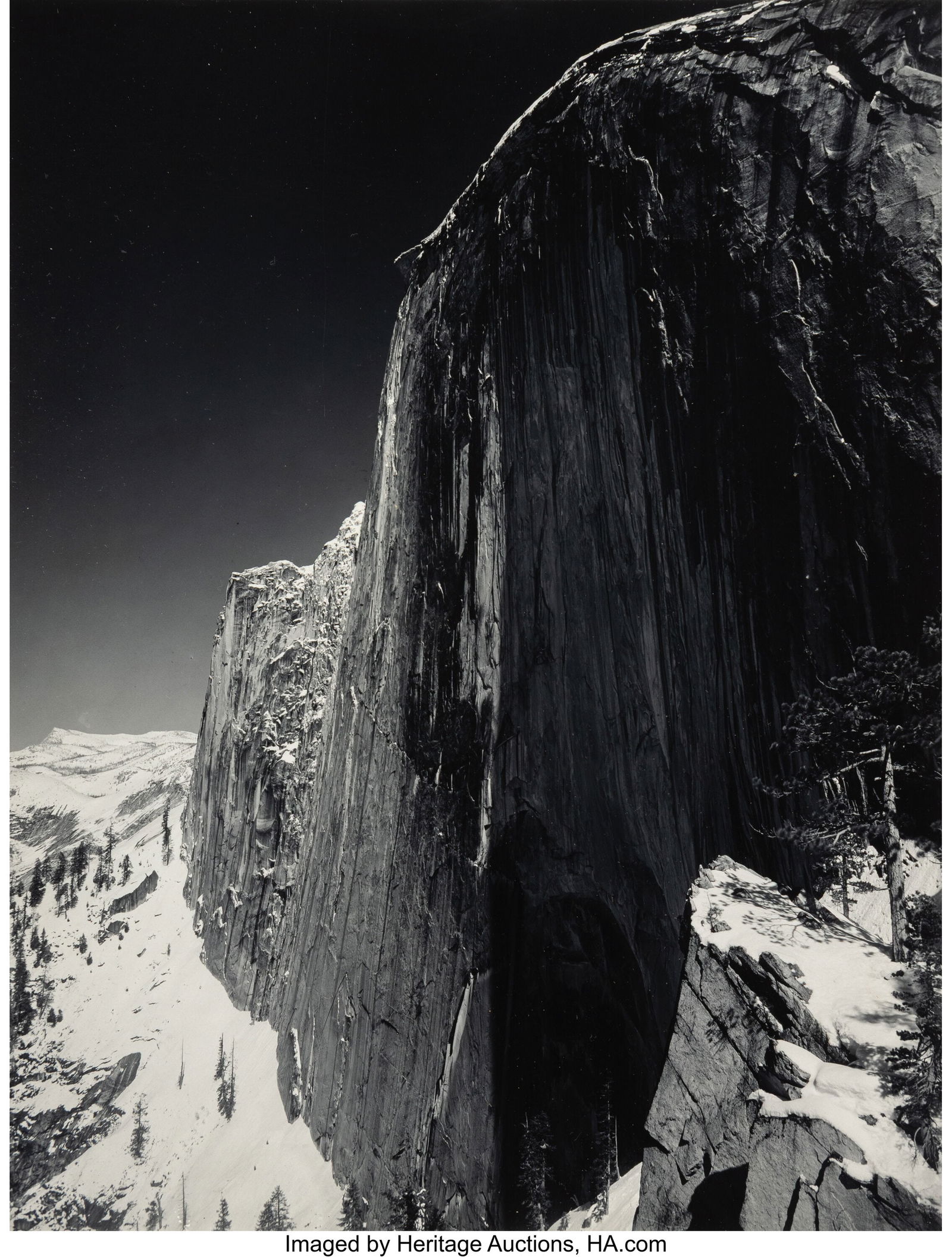 Ansel Adams (American, 1902-1984) Monolith, The: Ansel Adams (American, 1902-1984) Monolith, The Face of Half Dome, 1927 Gelatin silver print, printed later 7-7/8 x 6 inches (20.0 x 15.2 cm&rp