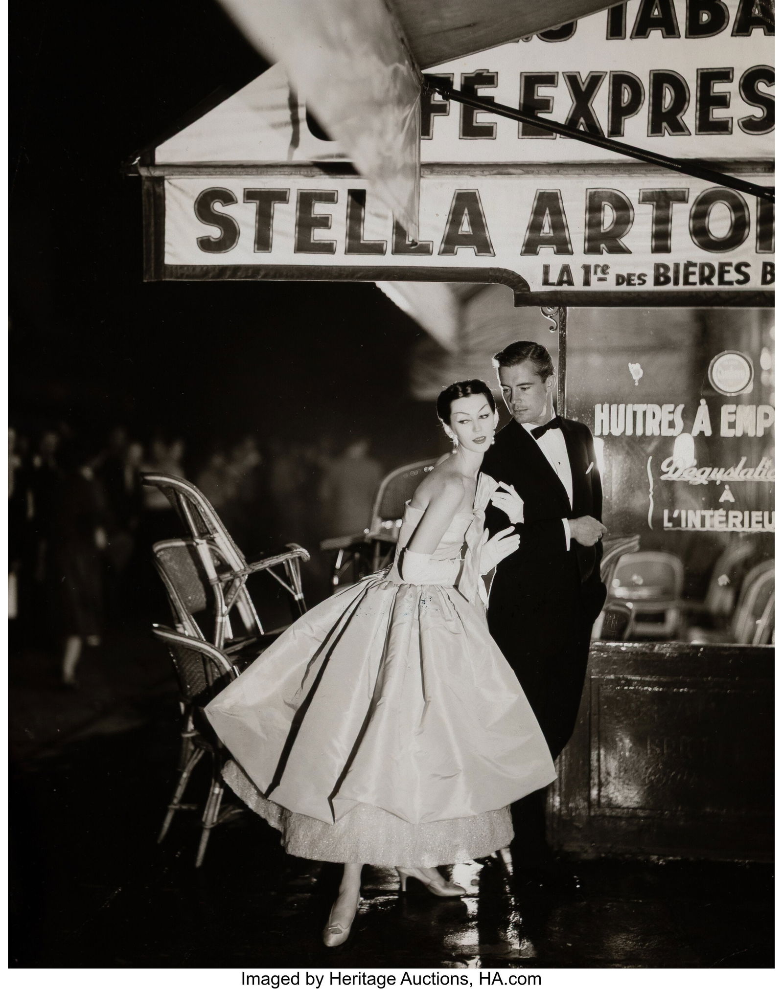 Richard Avedon (American, 1923-2004) Dovima in B: Richard Avedon (American, 1923-2004) Dovima in Balenciaga for Harper's Bazaar, September, 1955 Gelatin silver contact print 9-5/8 x 7-5/8 inches (24.4 x