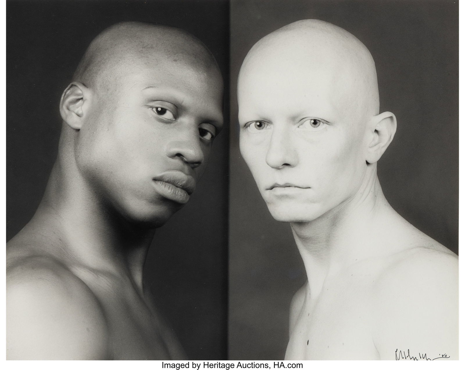 Robert Mapplethorpe (American, 1946-1989) Robert: Robert Mapplethorpe (American, 1946-1989) Robert Sherman and Ken Moody, 1984 Gelatin silver print 15 x 19 inches (38.1 x 48.3 cm) (image) 16 x 1
