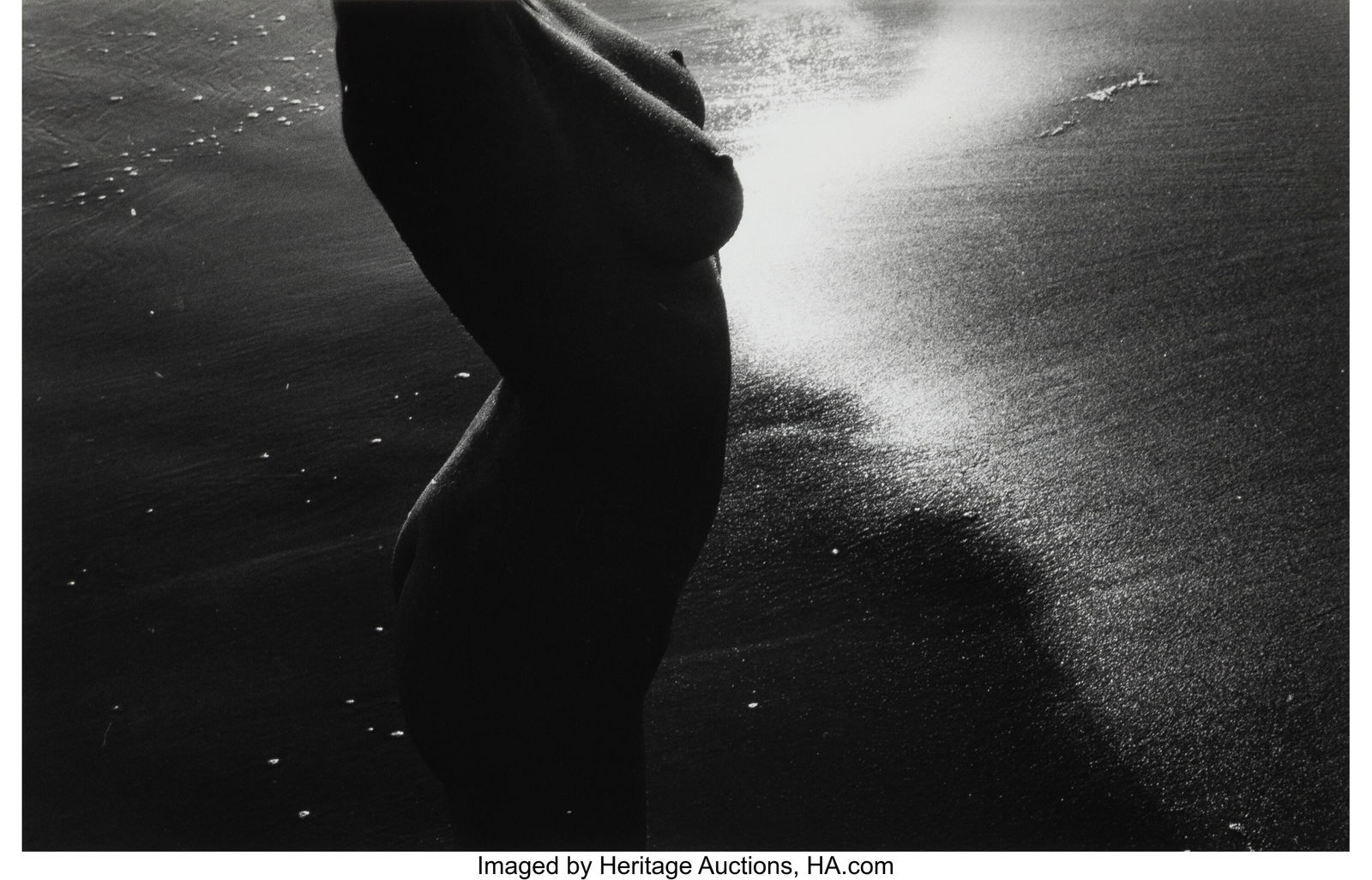 Lucien Clergue (French, 1934-2014) Nude, circa 1: Lucien Clergue (French, 1934-2014) Nude, circa 1980 Gelatin silver print 8-5/8 x 13-1/4 inches (22.0 x 33.7 cm) (image) 12 x 16 inches &