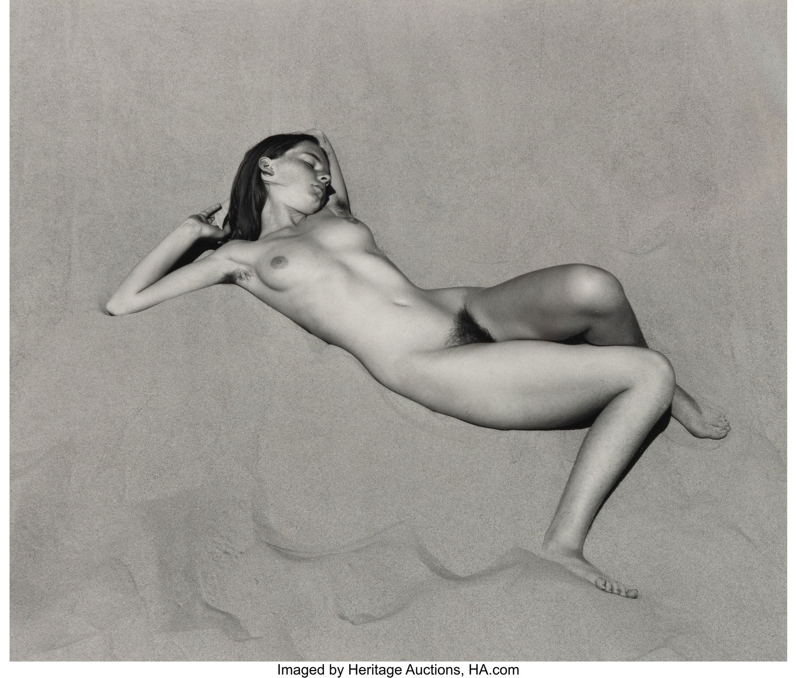 Edward Weston (American, 1886-1958) Nude on Sand: Edward Weston (American, 1886-1958) Nude on Sand, Oceano, 1936 Gelatin silver print, printed 1989 by Cole Weston 7-1/4 x 8-1/2 inches (18.4 x 21&p