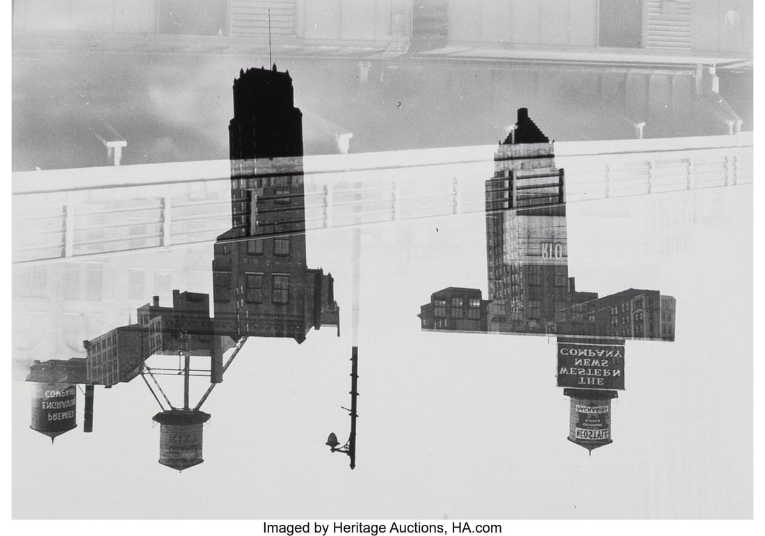 Arthur S. Siegel (American, 1913-1978) Multiple: Arthur S. Siegel (American, 1913-1978) Multiple Exposure Buildings, circa 1950 Gelatin silver print 3-1/4 x 5-5/8 inches (8.3 x 14.3 cm) &l
