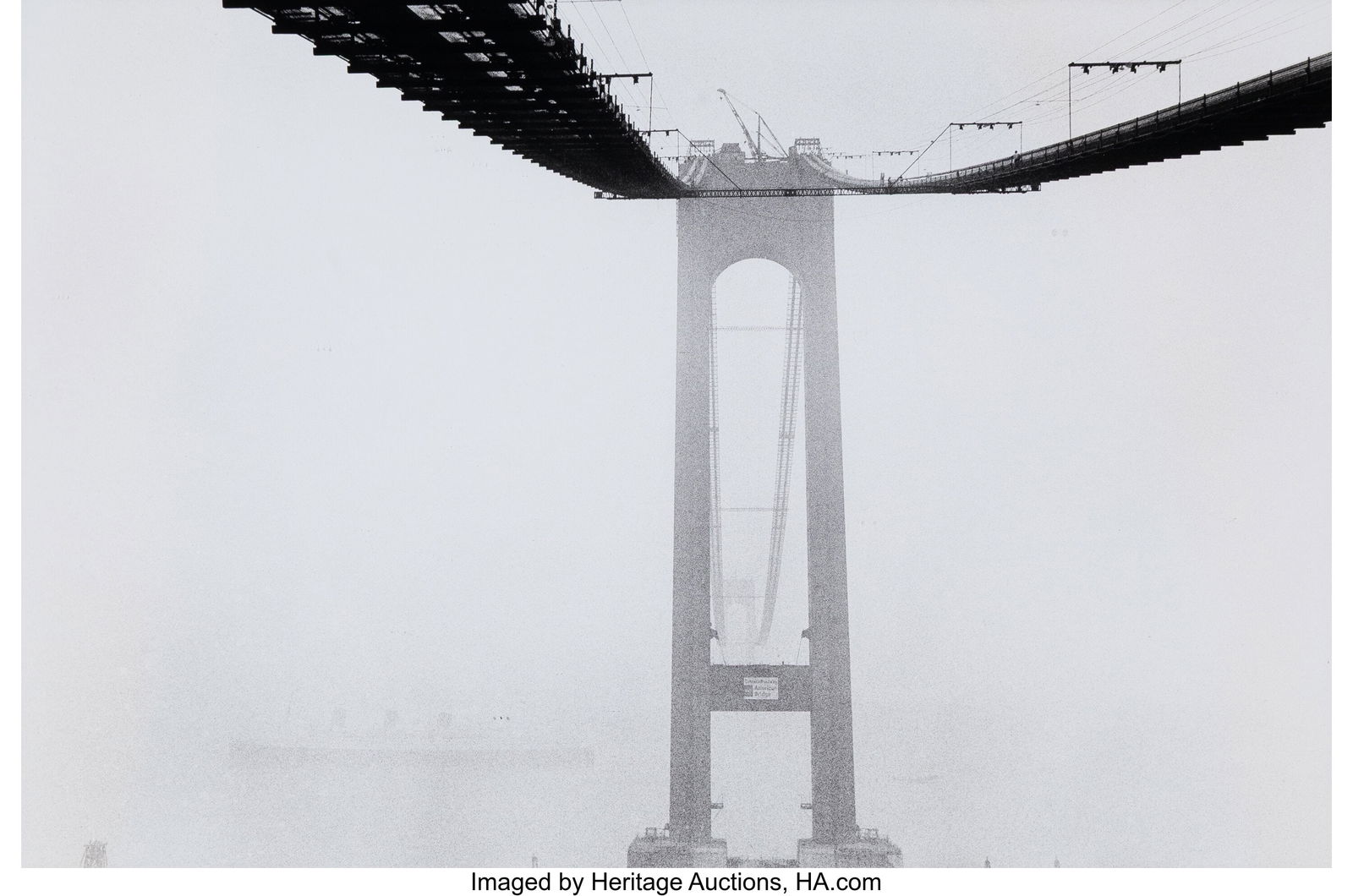 Bruce Davidson (American, b. 1933) The Verrazano: Bruce Davidson (American, b. 1933) The Verrazano Bridge, (from The Bridge series), circa 1963 Gelatin silver print, printed later 12 x 18 inches &lpa