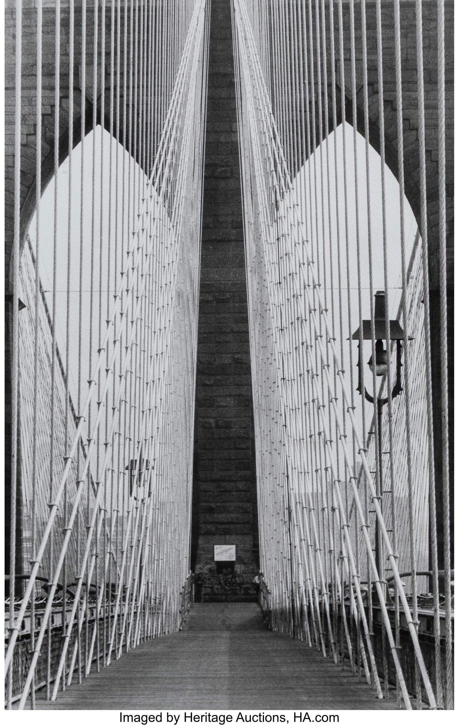 Alfred Eisenstaedt (American, 1898-1995) Brookly: Alfred Eisenstaedt (American, 1898-1995) Brooklyn Bridge Portfolio (complete with 12 works), 1983 Gelatin silver prints 9 x 14-1/4 inches (22.9 x 36&per